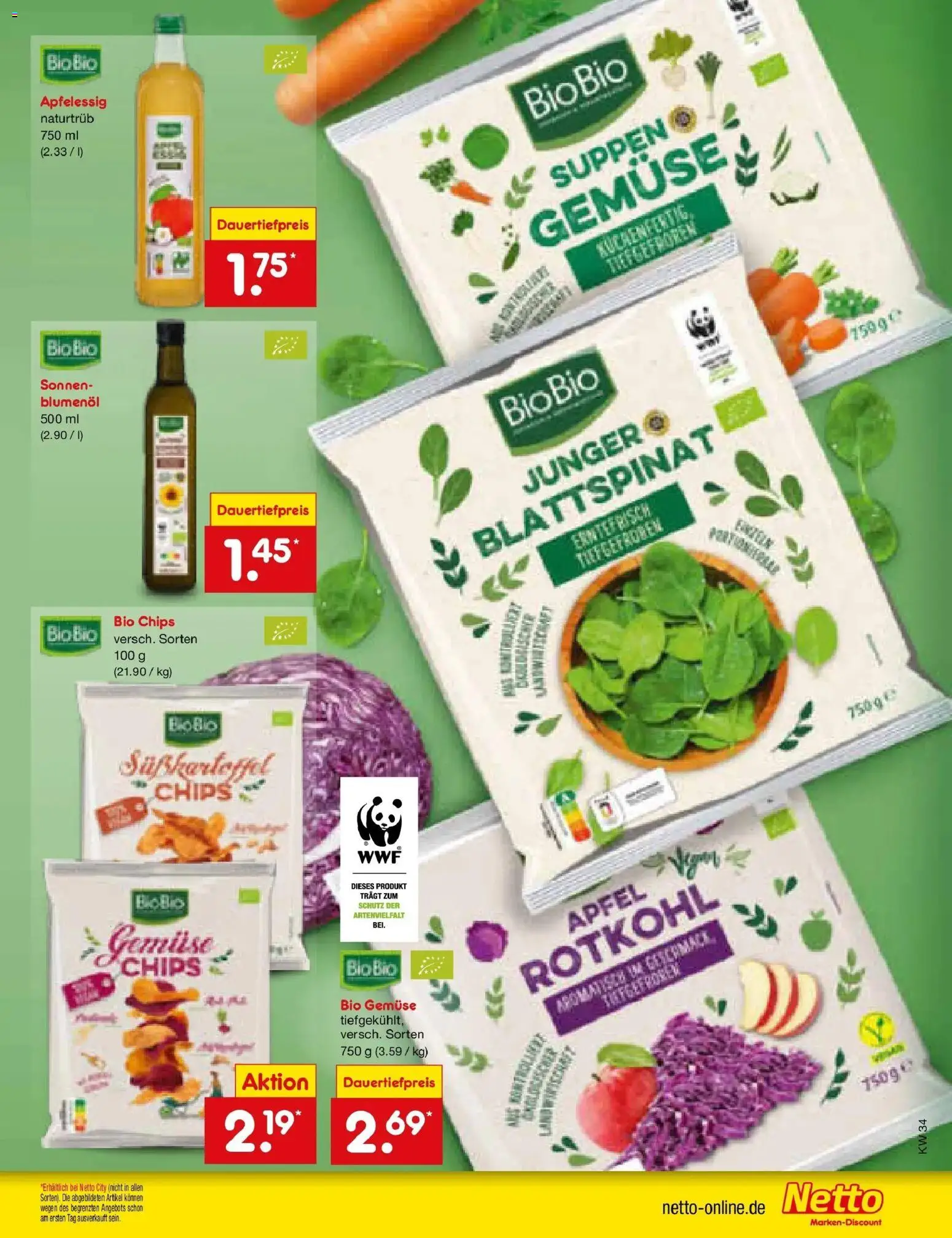 Netto Marken-Discount Prospekt Oberhaid – gültig ab 17.08.2026 | Seite: 19 | Produkte: Rotkohl, Äpfel, Gemüse, Chips