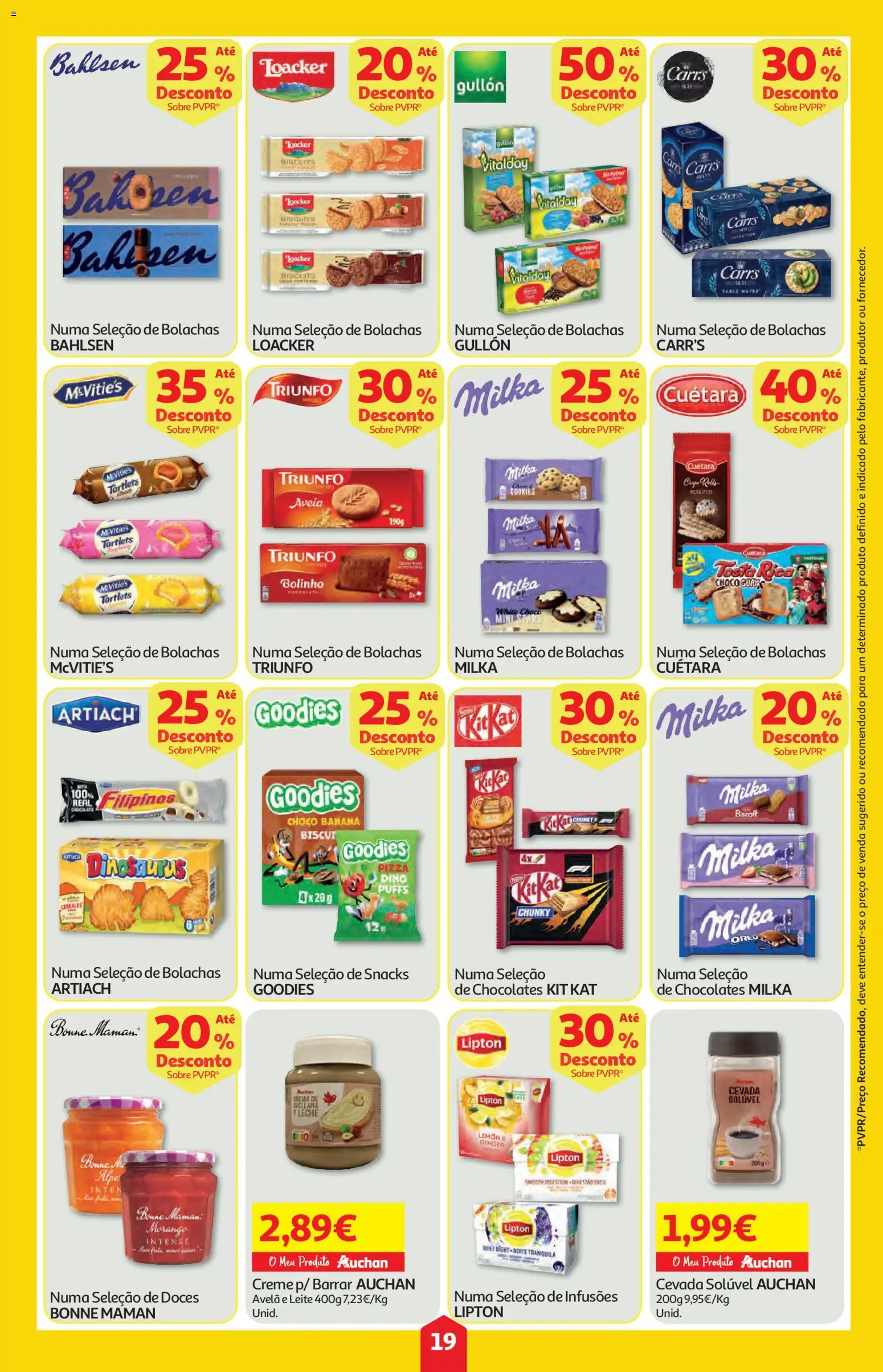 Auchan folheto │ válido de 11.06.2026 | Página: 19 | Produtos: Aveia, Banana, Filipinos, Chocolates