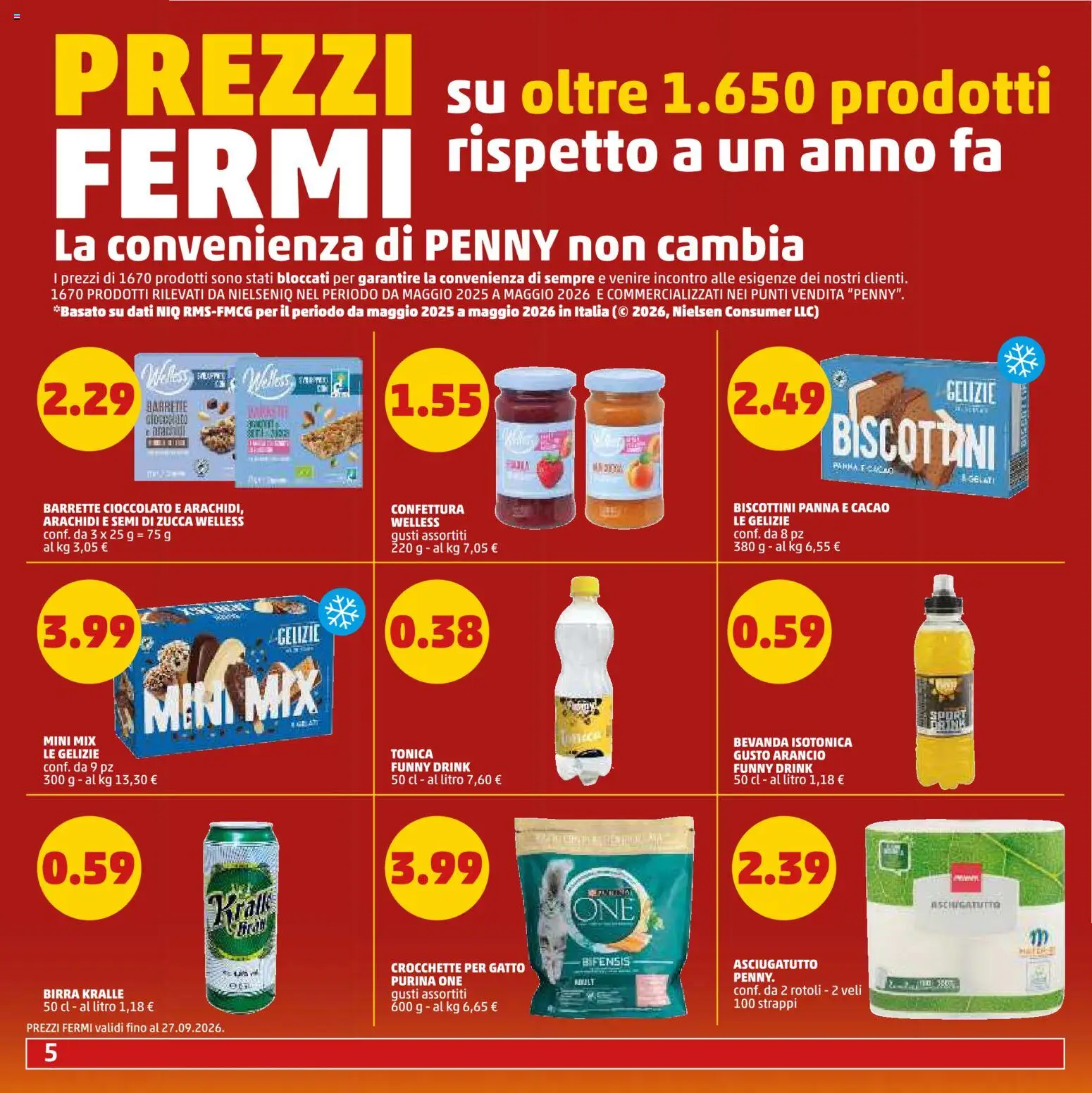 Volantino PENNY del 27/08/2026 | Pagina: 5 | Prodotti: Cioccolato, Crocchette, Zucca, Asciugatutto