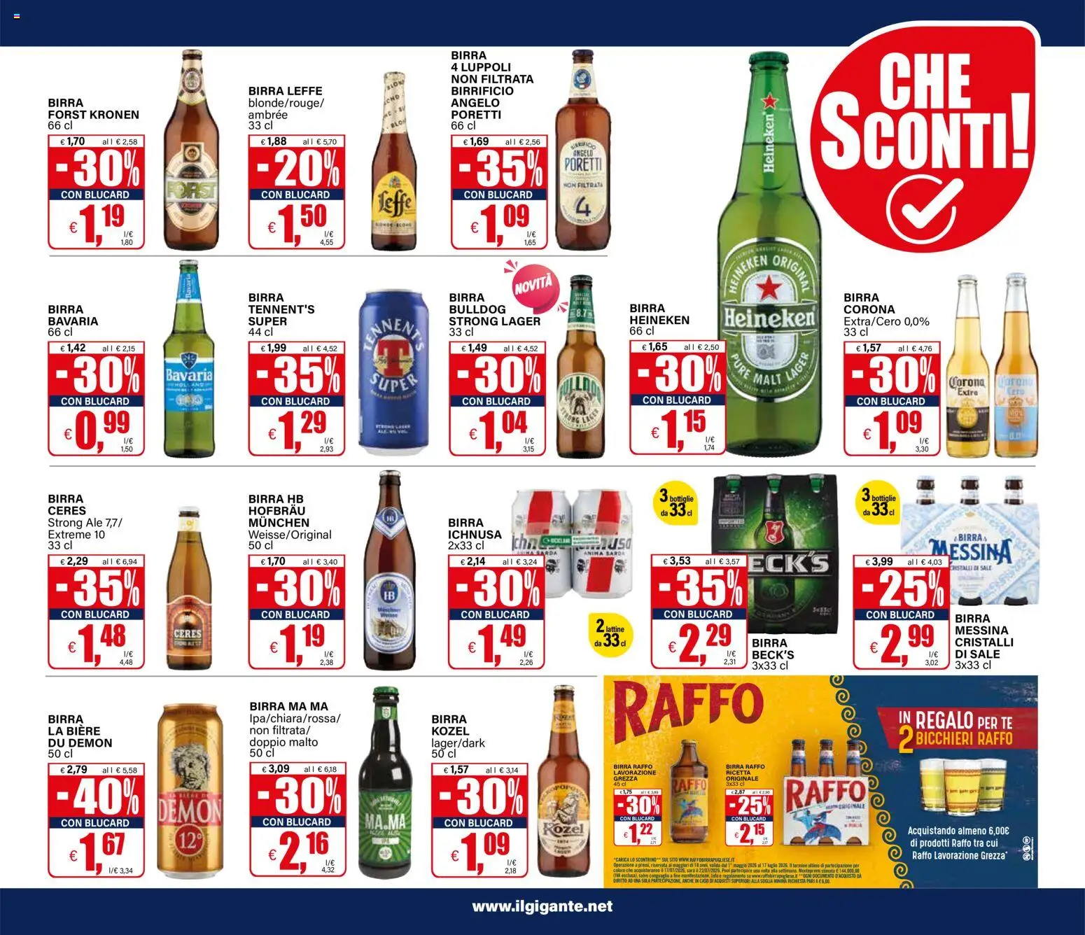 Volantino Il Gigante del 21.05.2026 | Pagina: 23 | Prodotti: Tennent's, Sale, Ceres, Heineken