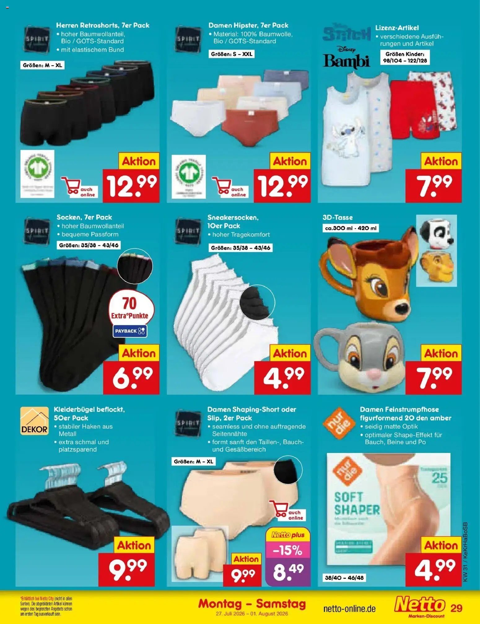 Netto Marken-Discount Prospekt Bochum – gültig ab 27.07.2026 | Seite: 44 | Produkte: Kleiderbügel