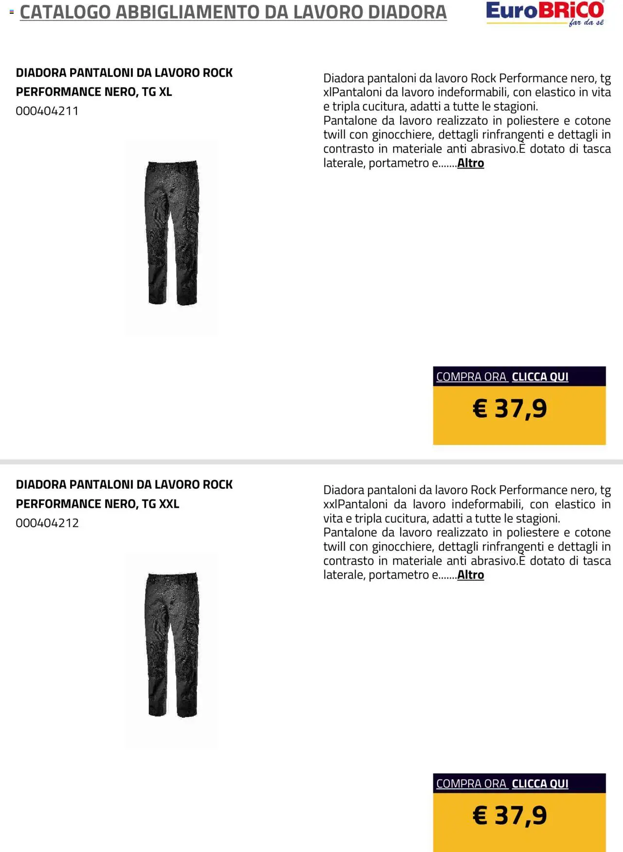 Volantino Eurobrico del 23.07.2025 | Pagina: 55 | Prodotti: Pantaloni