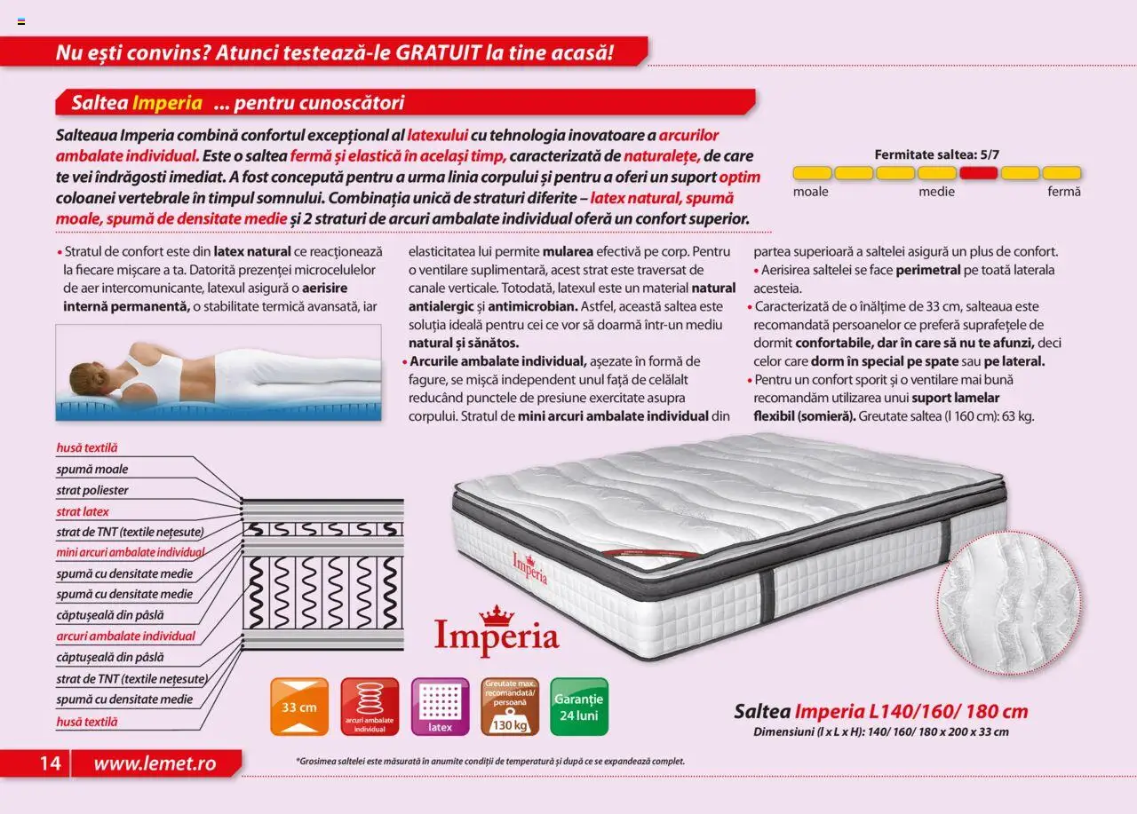 Noul catalog Lem’s – valabil de la 17.11.2023 | Pagină: 14 | Produse: Saltea