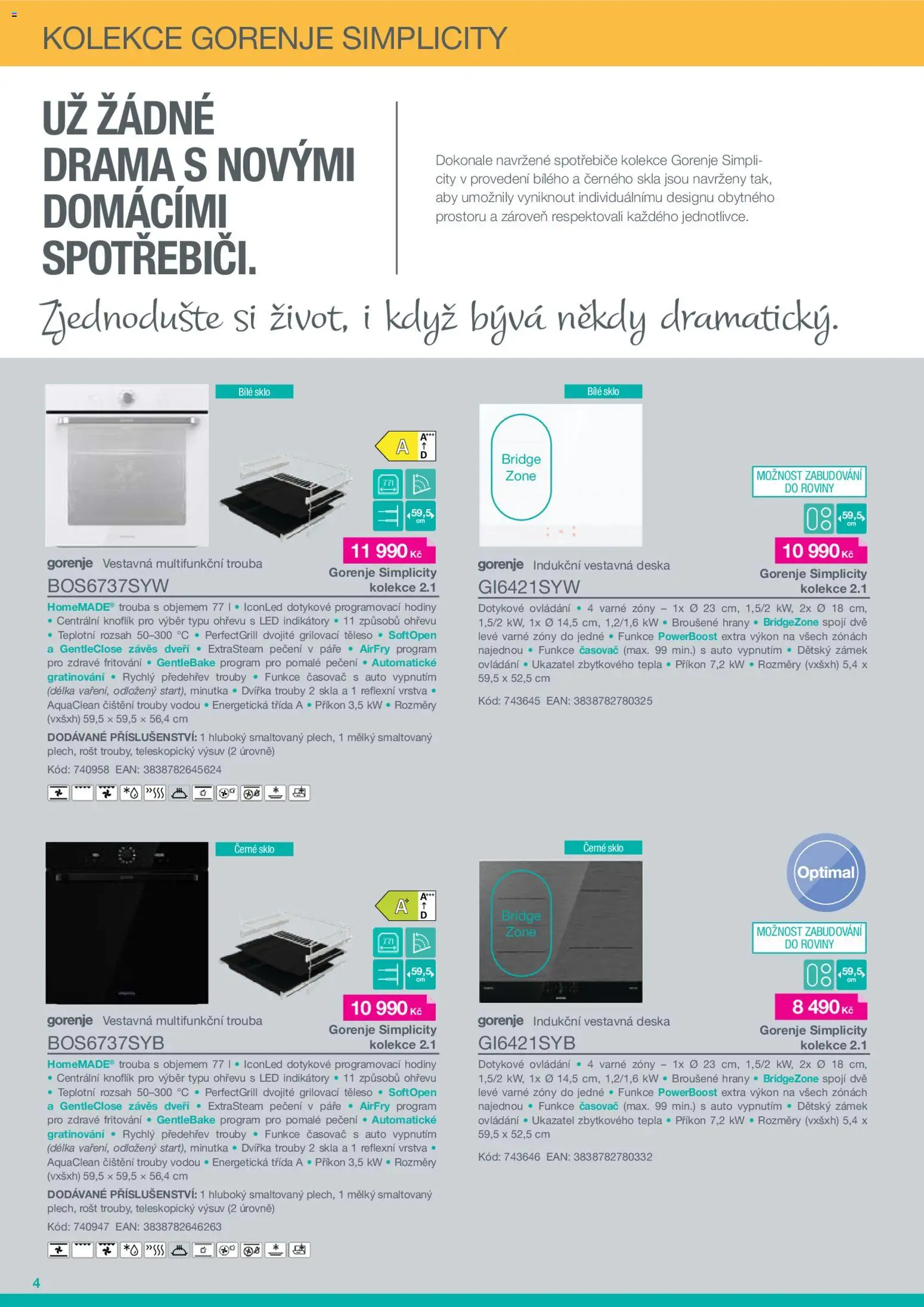 Möbelix leták - Gorenje od 01.01.2026 | Strana: 4 | Produkty: Minutka, Rošt, Časovač, LED