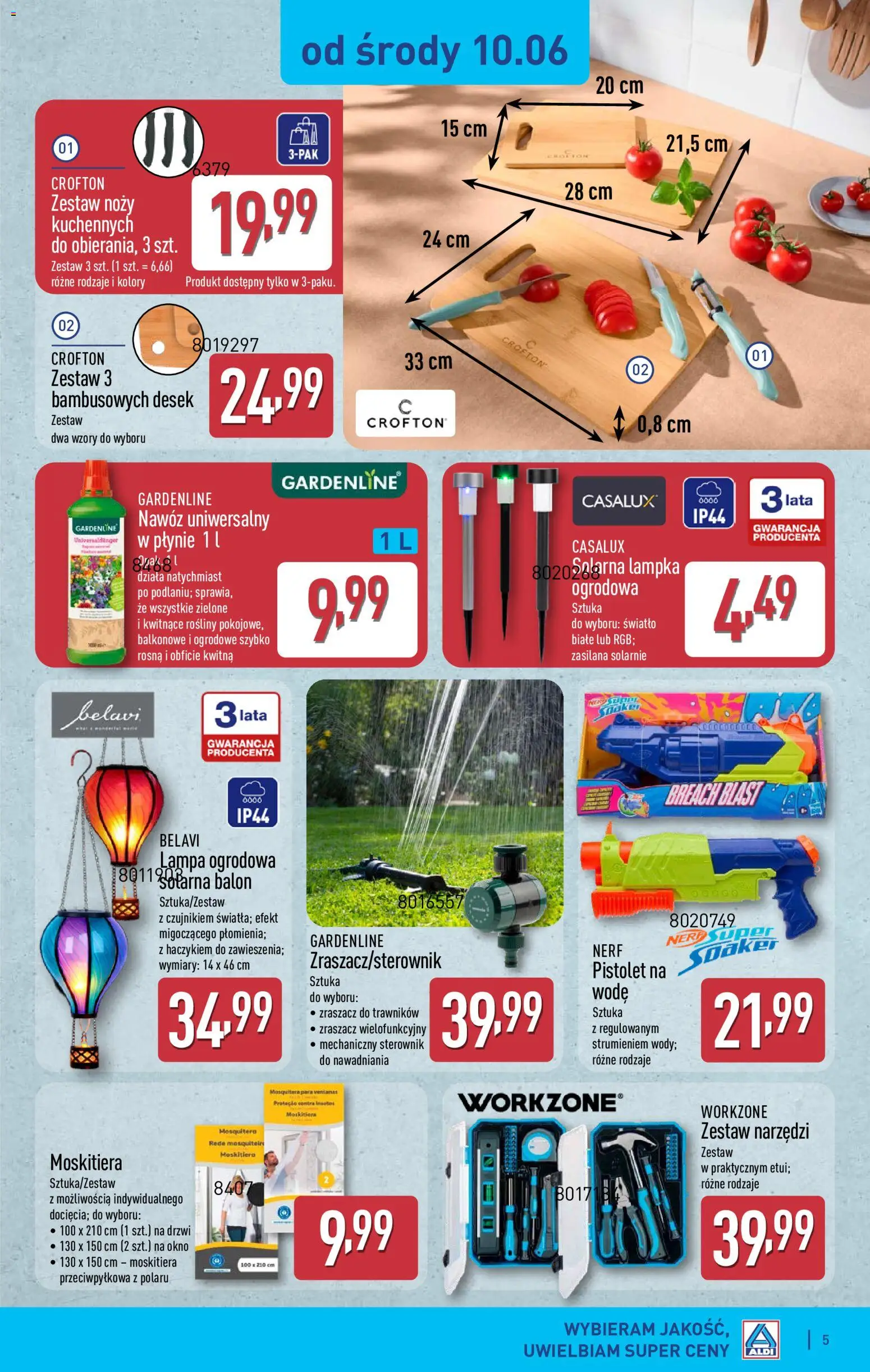 Aldi Polsko leták - Ostatnie sztuki w wybranych sklepach od 10.06.2026 | Strana: 5 | Produkty: Nerf, Lampa, Balón