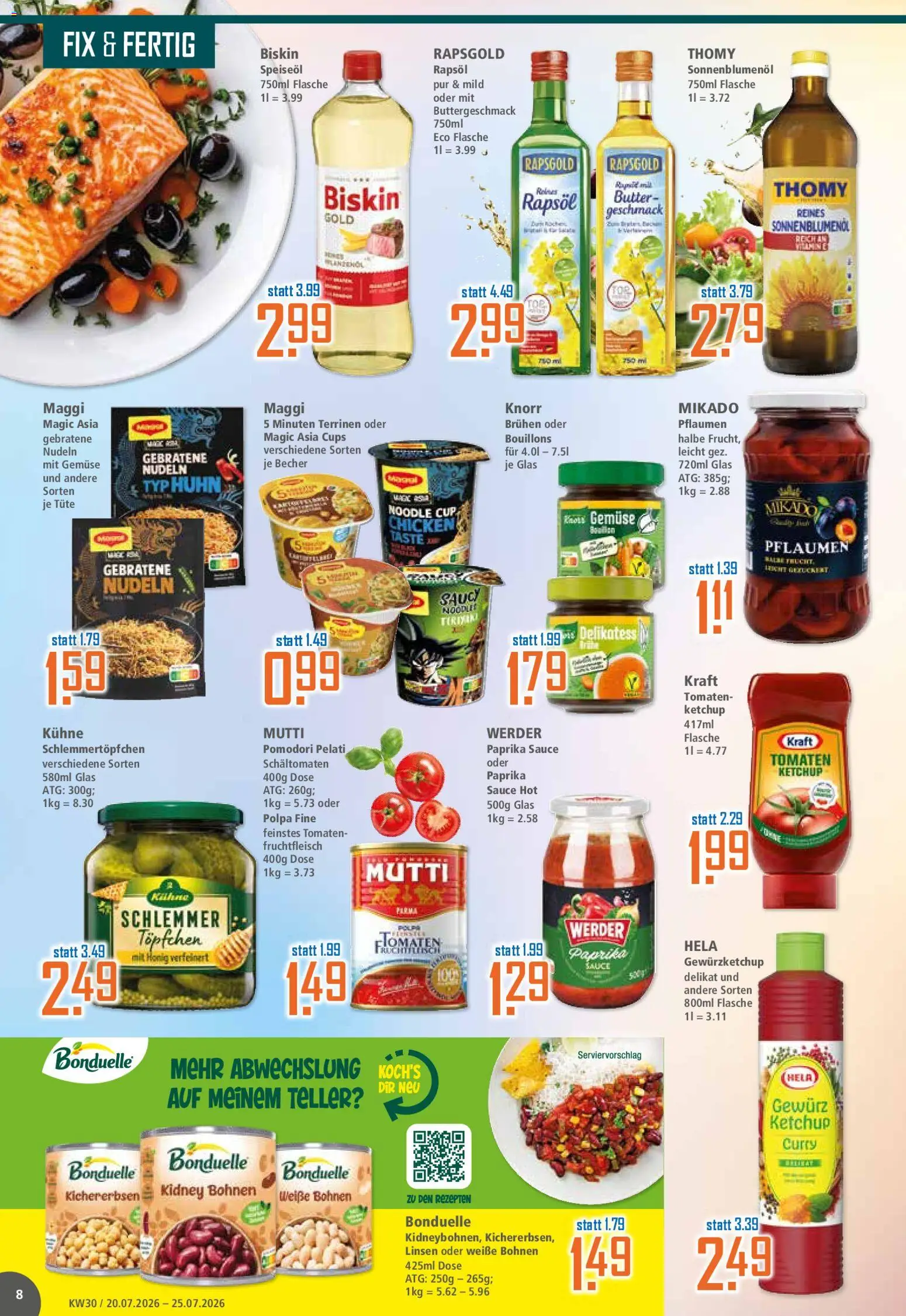 Klaas & Kock Prospekt – gültig ab 20.07.2026 | Seite: 8 | Produkte: Tomaten, Gemüse, Paprika, Nudeln