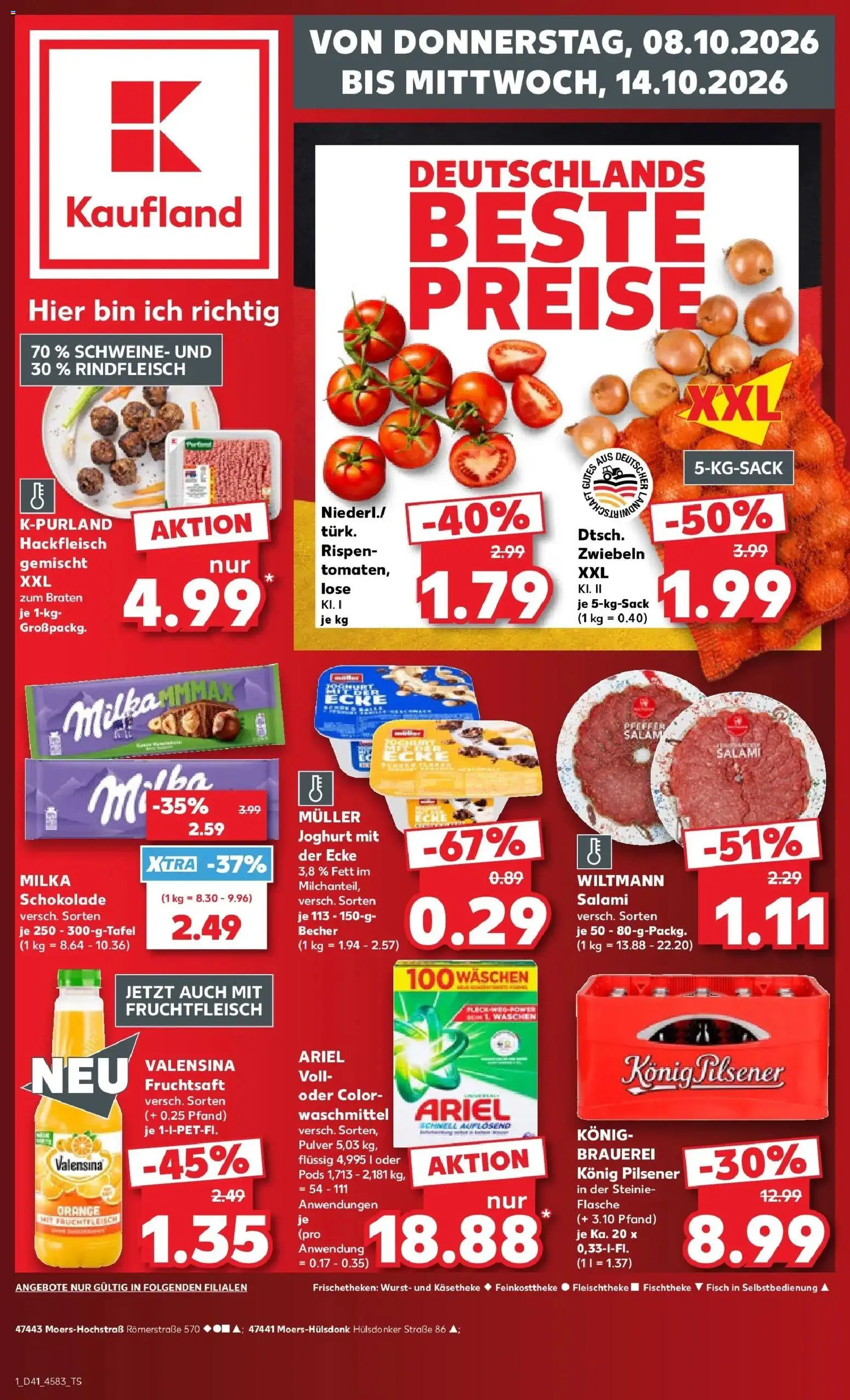 Prospekt Kaufland ab 05.10.2026 » Angebote Online zum Blättern | Seite: 11 | Produkte: Zwiebeln, Wurst, Rindfleisch, Fruchtsaft