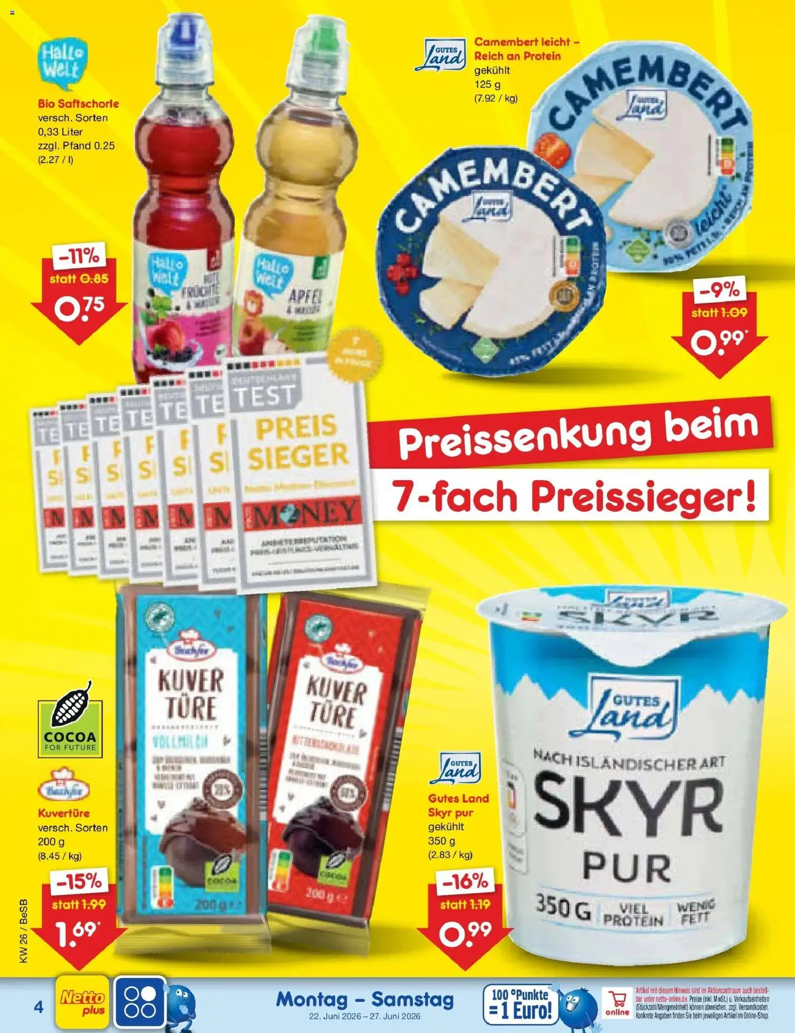 Netto Marken-Discount Prospekt Kremmen – gültig ab 22.06.2026 | Seite: 4 | Produkte: Äpfel, Skyr