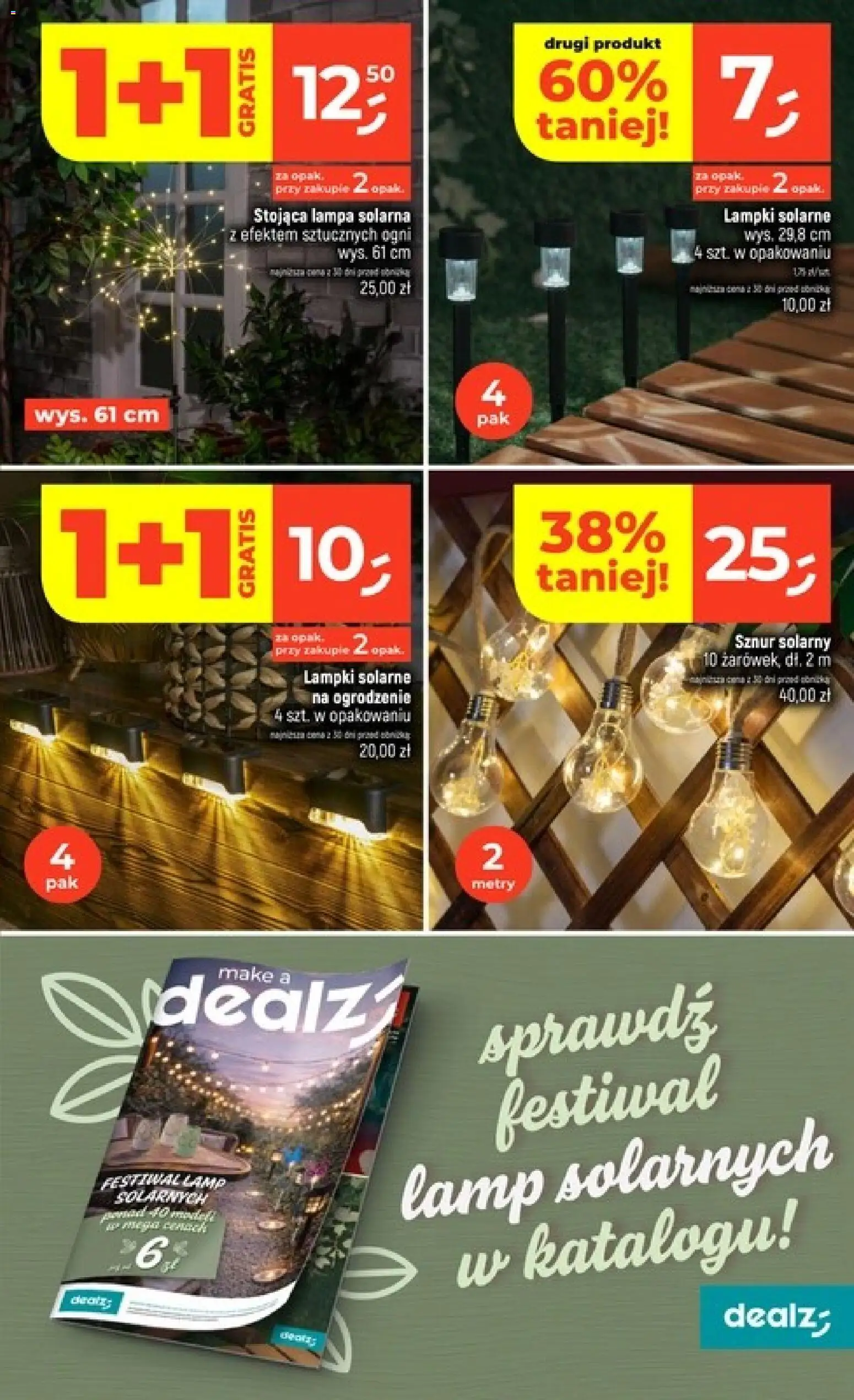 Dealz gazetka od 03.06.2026 | Strona: 47 | Produkty: Lampa solarna, Lampki, Lampa