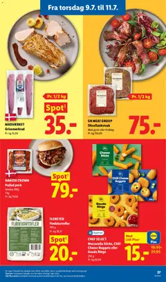 CHEF SELECT Mozzarella Sticks, Chili Cheese Nuggets eller Gouda Rings, Mozzarella Sticks, Chili Cheese Nuggets eller Gouda Rings gyldig fra 05/07/2026 | Side: 3 | Produkter: Nuggets, Chilli, Mozzarella, Søm