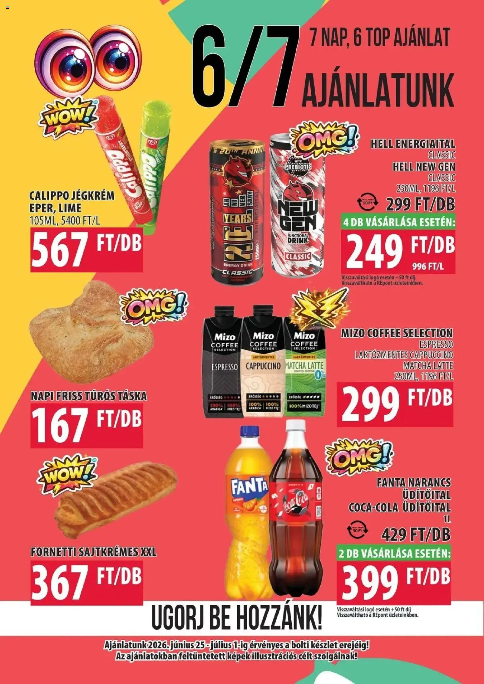 COOP Szolnok akciós ujság - amely érvényes a következő dátumtól: 2026.06.25. | Oldal: 6 | Termékek: Lime, Fanta, Táska, Narancs