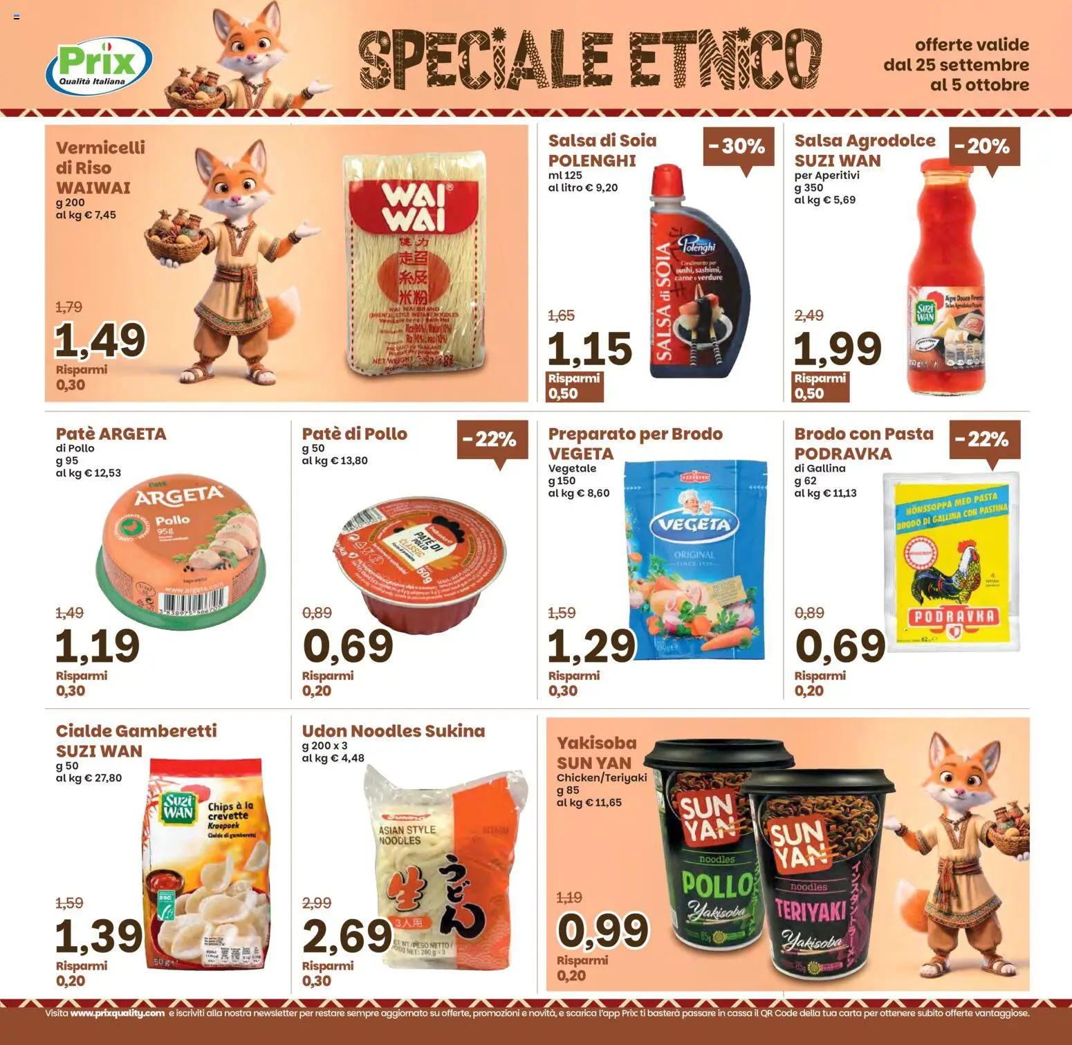 Volantino Prix del 25/09/2026 | Pagina: 14 | Prodotti: Paté, Salsa, Carne, Cialde