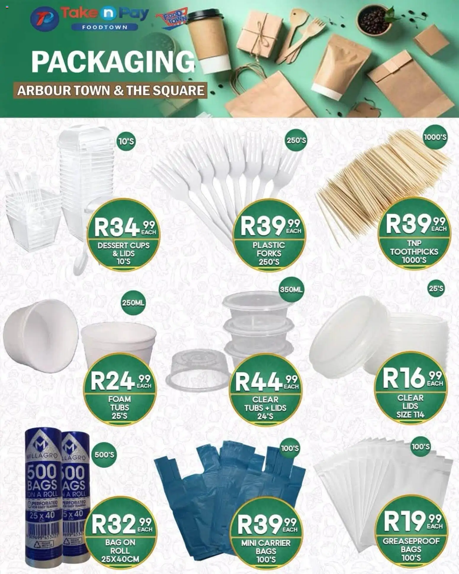 New Take n Pay catalogue – valid from 10/08/2026 | Page: 9 | Products: Bag, Lids, Dessert, Foam
