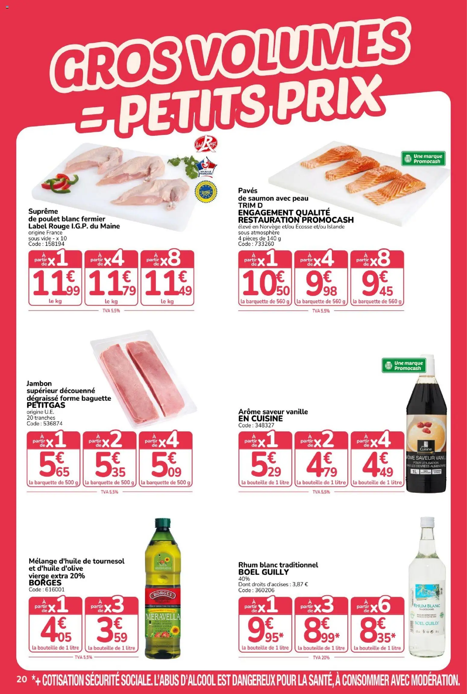 {H1} | Page: 20 | Produits: Baguette, Poulet, Jambon, Saumon