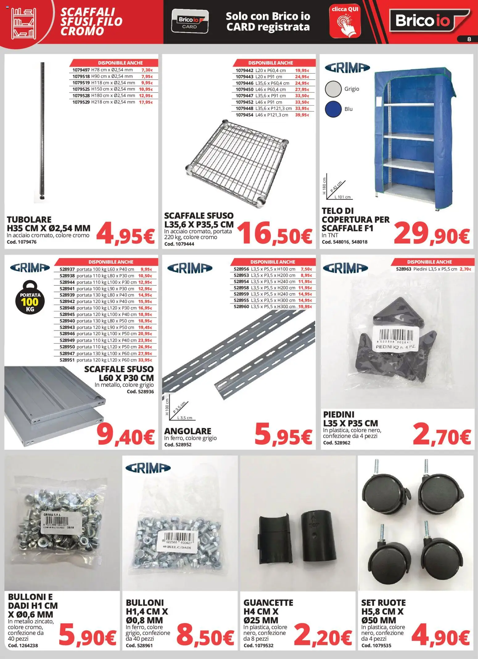 Volantino Brico io del 28/09/2026 | Pagina: 8 | Prodotti: Scaffale