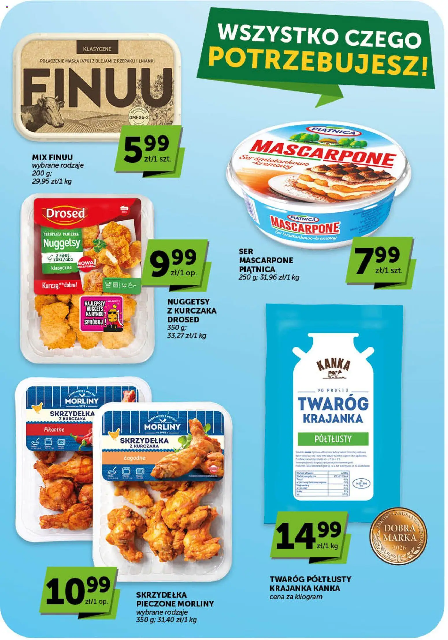 ABC gazetka - Market od 07.05.2026 | Strona: 17 | Produkty: Twaróg półtłusty, Mascarpone, Ser, Nuggets