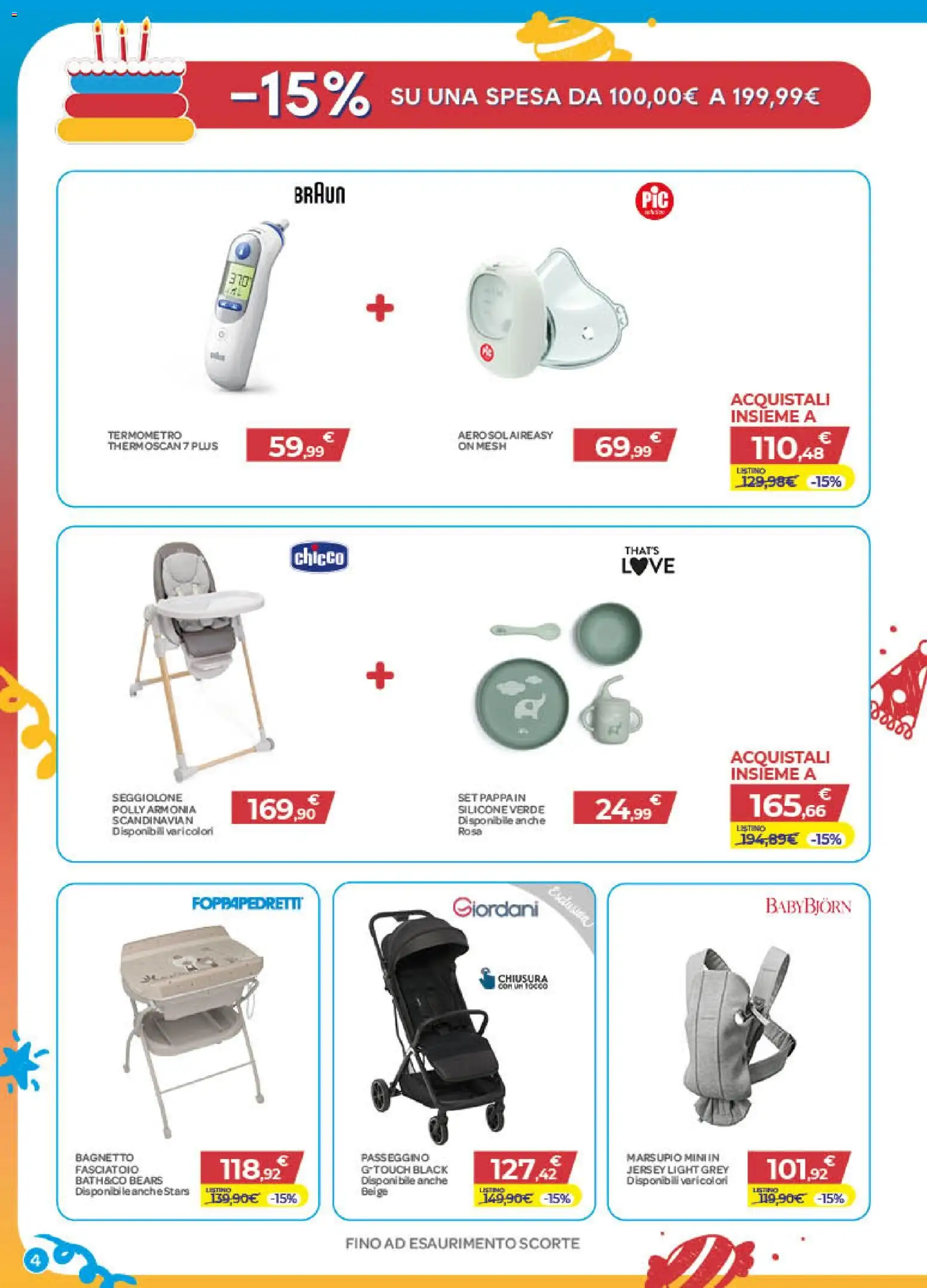 Volantino Bimbo store del 01/10/2026 | Pagina: 4 | Prodotti: Passeggino, Bagnetto, Silicone, Termometro
