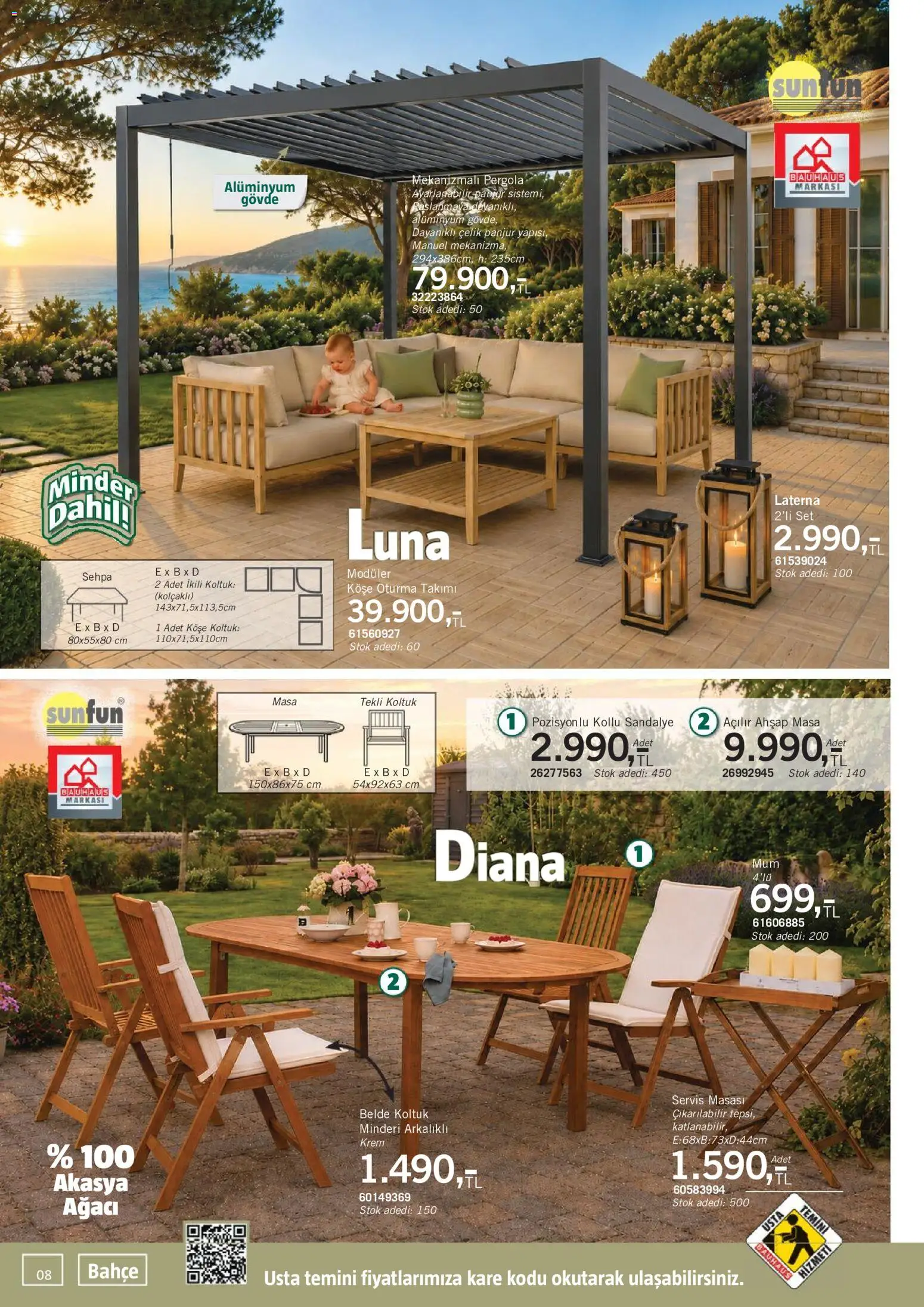 Bauhaus Katalog - 04 Temmuz 2026 tarihinden itibaren geçerlidir | Sayfa: 8 | Ürünler: Koltuk, Masa, Sandalye, Krem