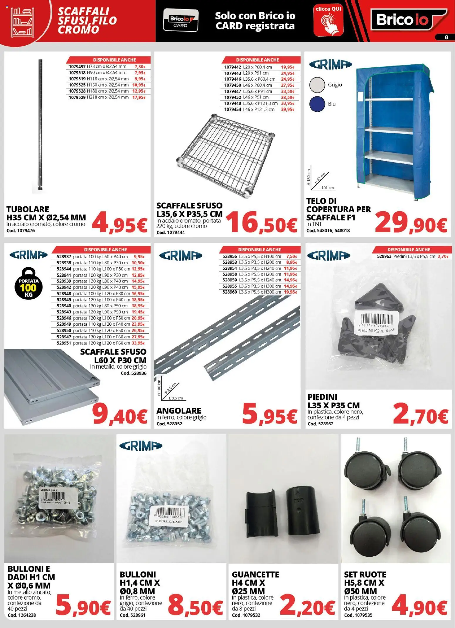 Volantino Brico io del 20/08/2026 | Pagina: 8 | Prodotti: Scaffale