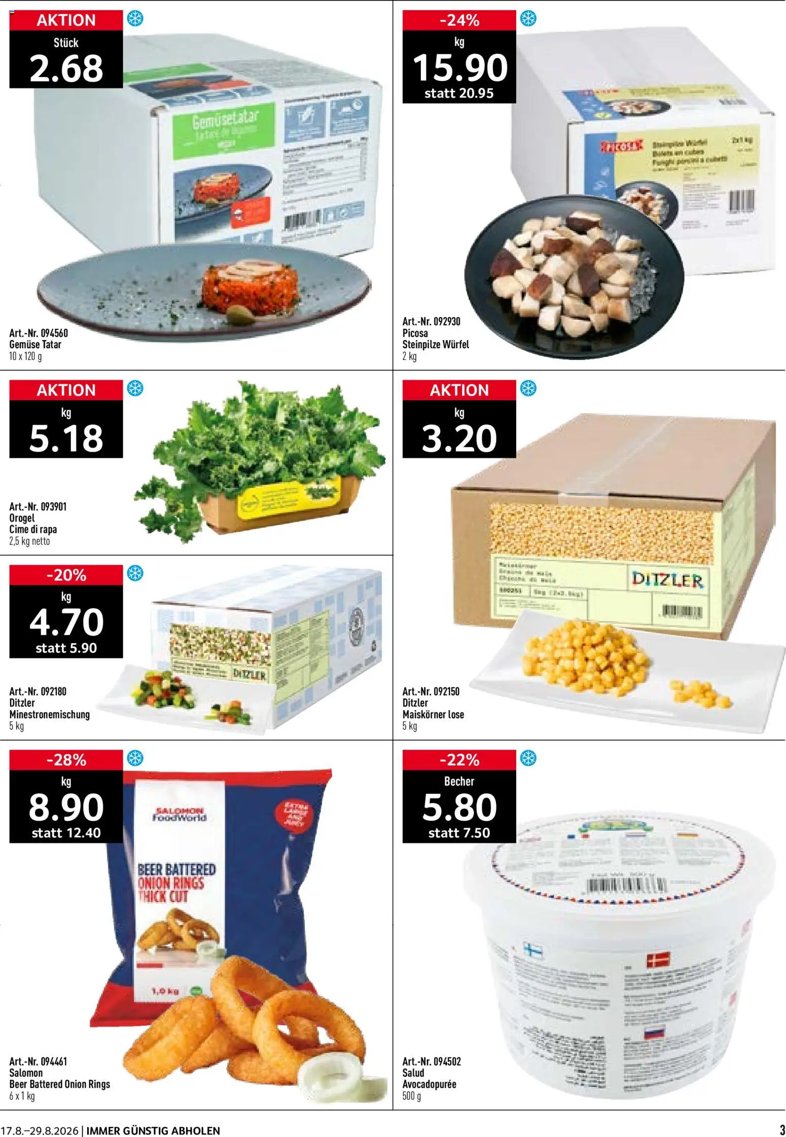 Prodega aktionen Ciao Hola Ola – gültig ab 17.08.2026 | Seite: 3 | Produkte: Gemüse