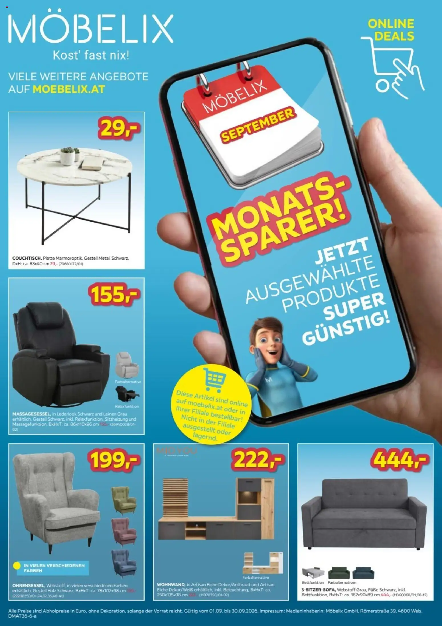 Möbelix Angebote gültig ab 01.09.2026 | Seite: 1
