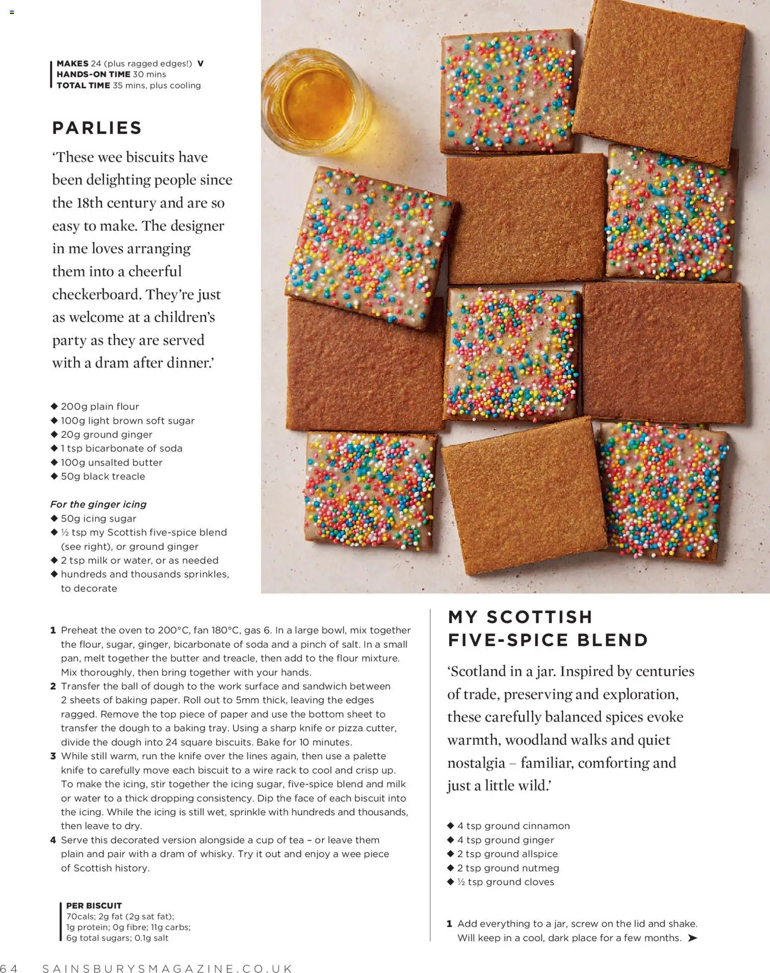 {H1} | Page: 64 | Products: Biscuits, Butter, Sugar, Icing sugar
