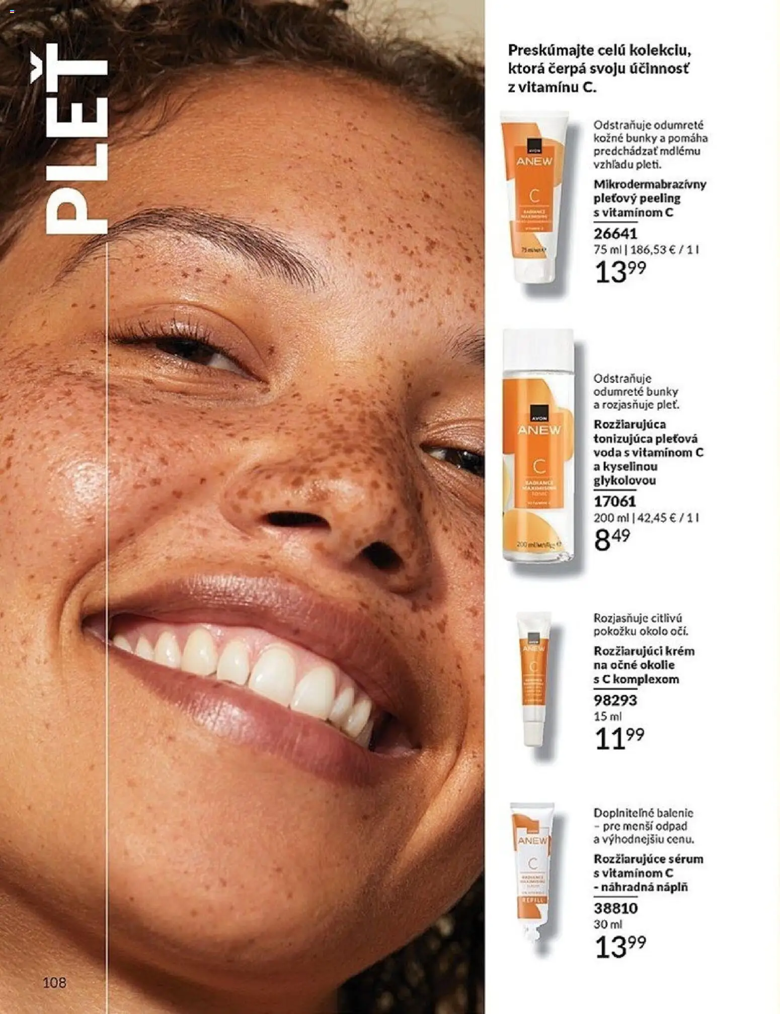 Nové Avon akcie – leták je platný od 01.06.2026 | Strana: 108 | Produkty: Peeling, Krém, Voda