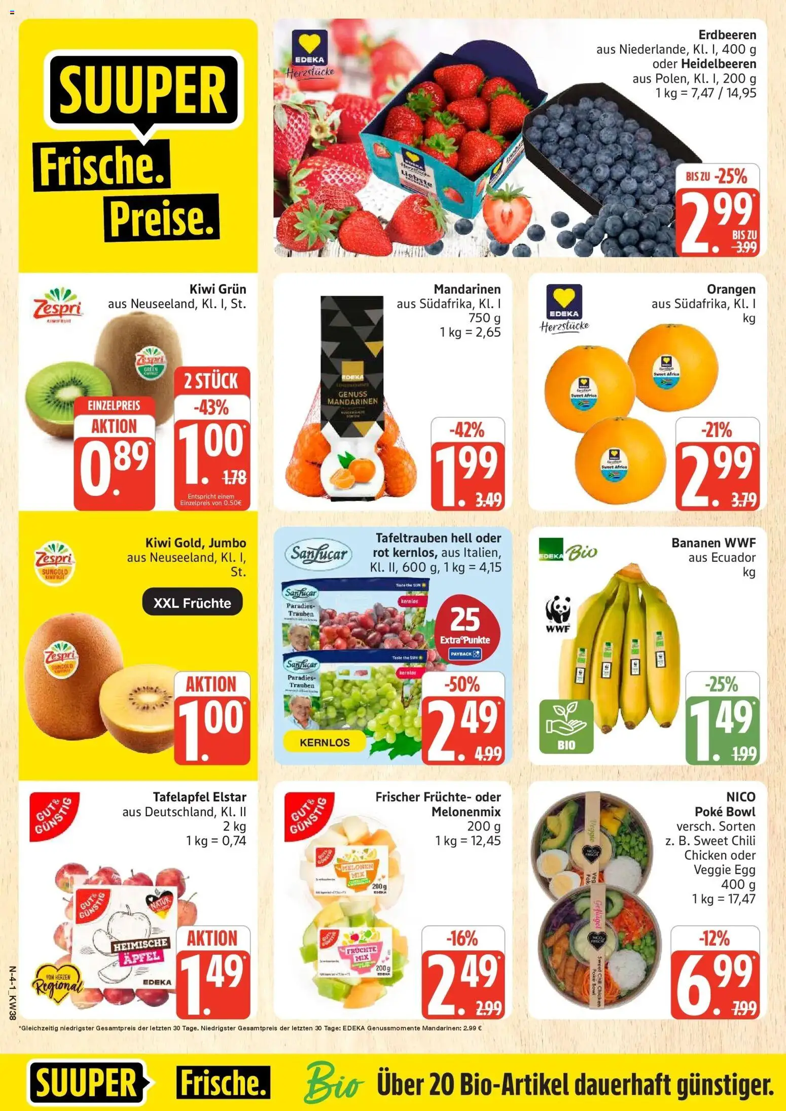 Edeka Prospekt Rostock (ab 14.09.2026) » Angebote Online | Seite: 6 | Produkte: Trauben, Bananen, Mandarinen, Chili