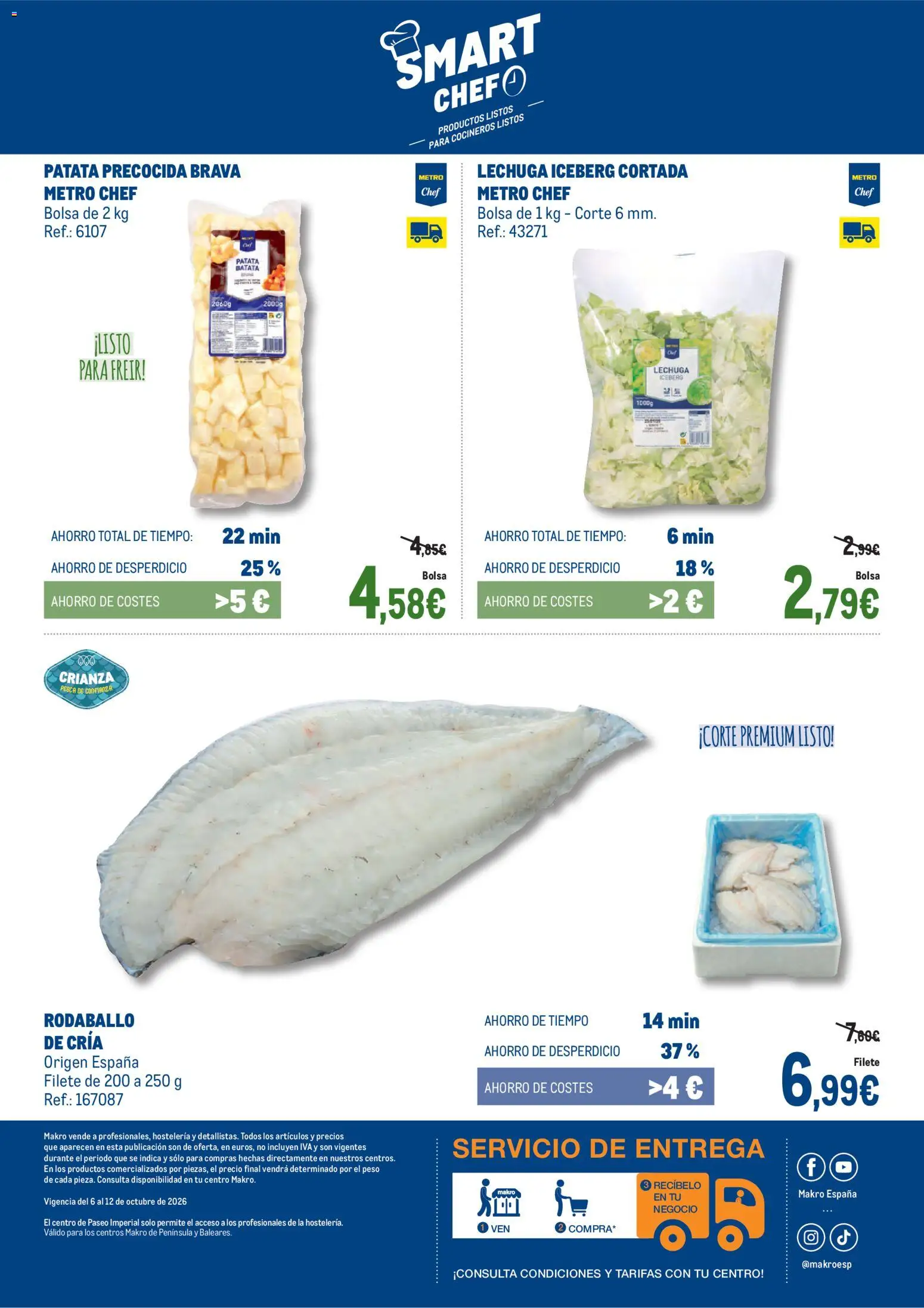 Makro Fresco Península │ válido desde el 06/10/2026 | Página: 6 | Productos: Lechuga iceberg, Bolsa, Peso, Filete