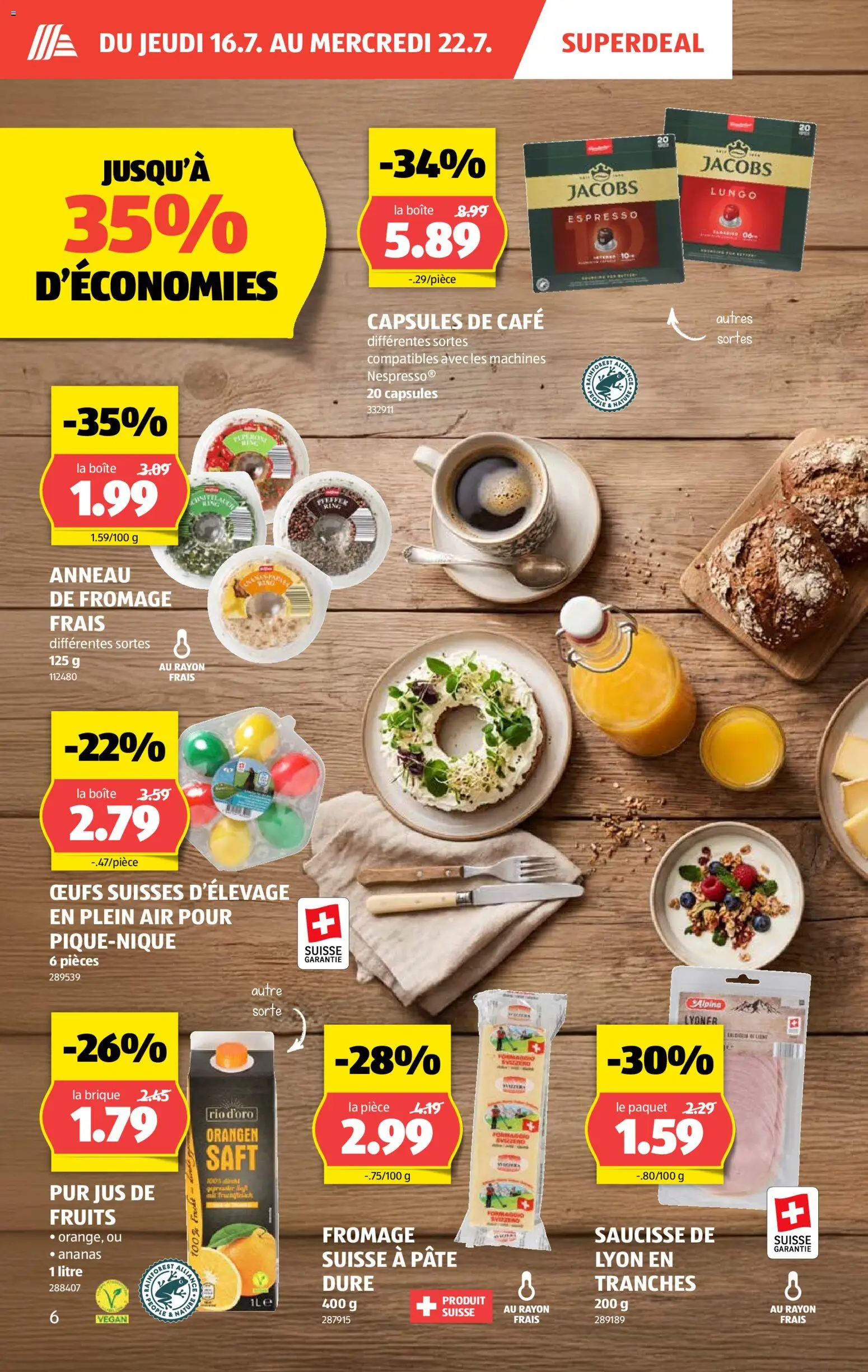 Aldi aktionen FR – gültig ab 16.07.2026 | Seite: 6 | Produkte: Saft, Orangen, Ananas