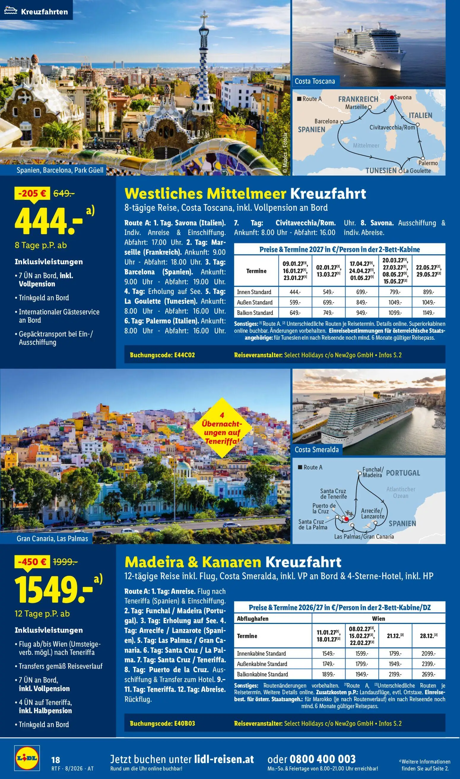 Lidl August/September Reise - Highlights gültig ab 12.08.2026 | Seite: 18 | Produkte: Uhr