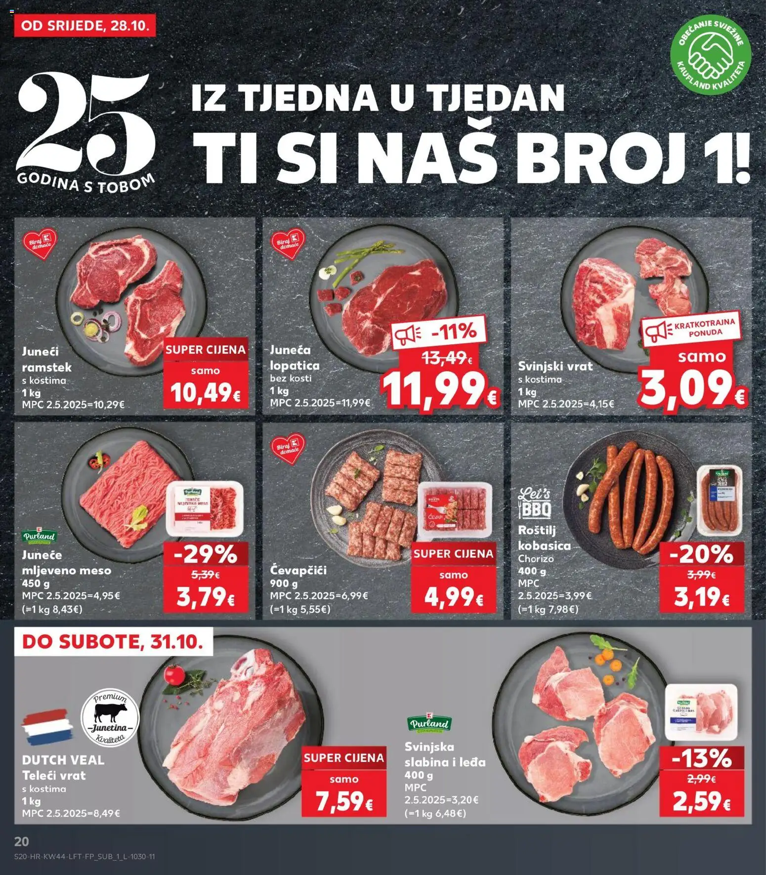 Kaufland HR akciós ujság - amely érvényes a következő dátumtól: 2026.10.28. | Oldal: 20