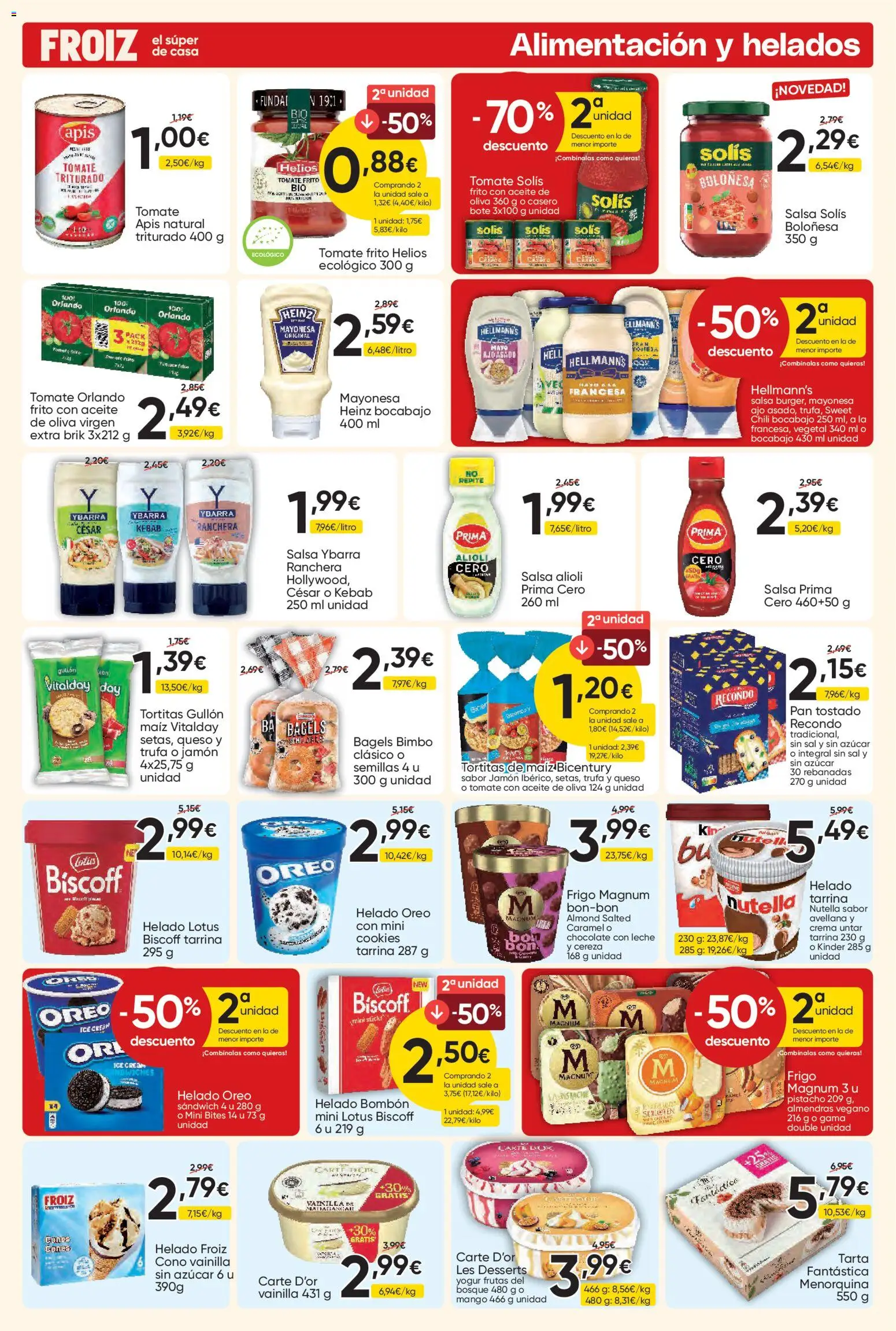 Froiz folleto │ válido desde el 27/08/2026 | Página: 11 | Productos: Tarta, Yogur, Crema, Magnum