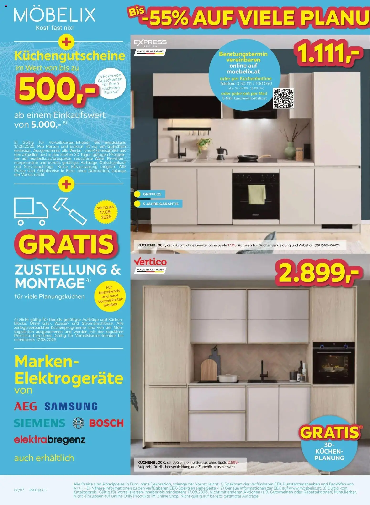 Möbelix Österreichs günstigstes Möbelhaus gültig ab 04.08.2026 | Seite: 6 | Produkte: Wasser, Telefon, Uhr, Samsung