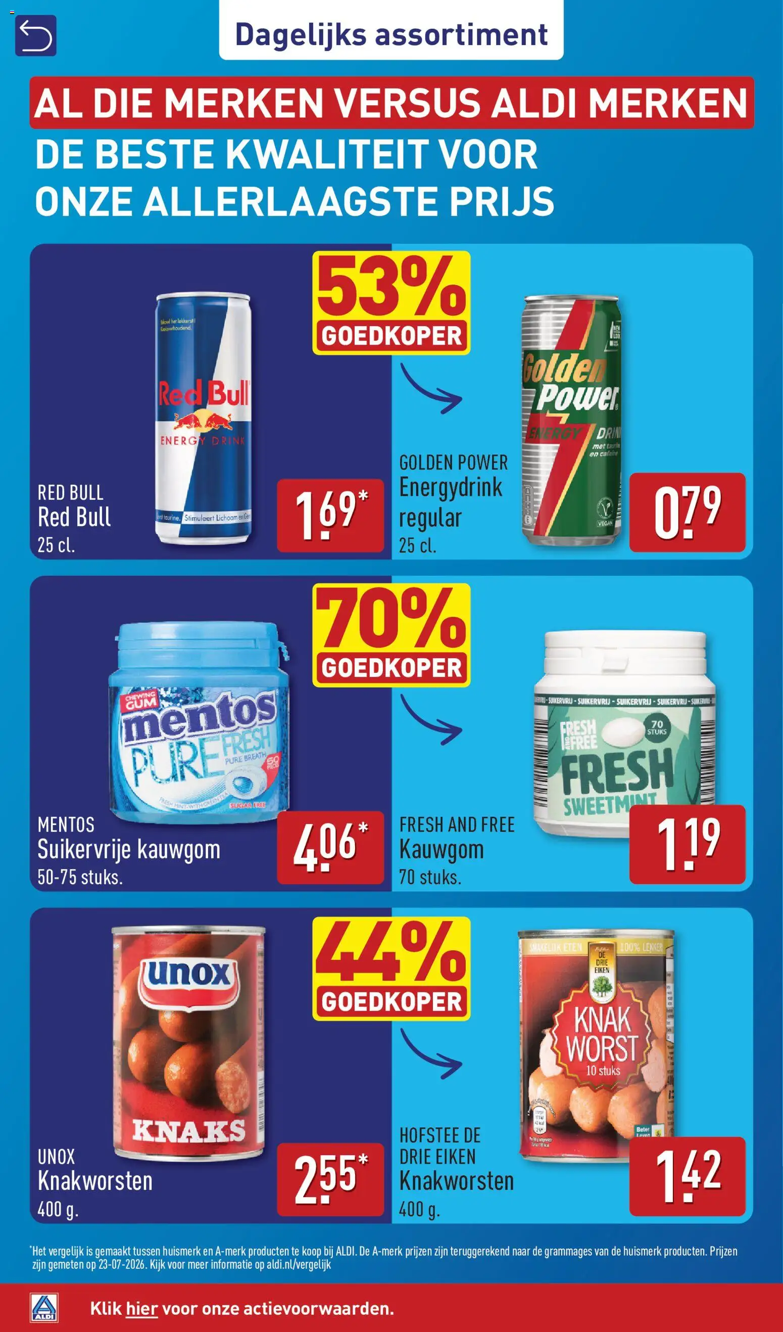 {H1} | Pagina: 74 | Producten: Gum, Worst, Red Bull, Kauwgom