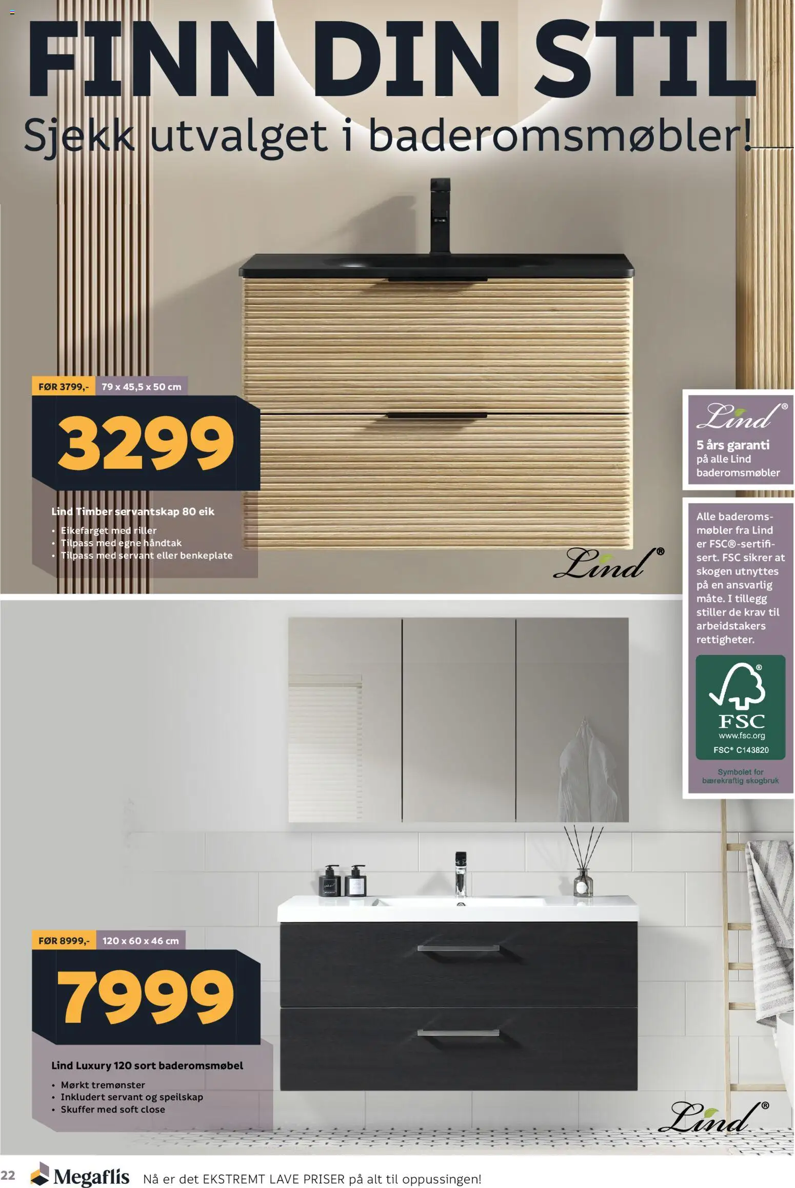 {H1} | Side: 22 | Produkter: Servant, Speilskap, Håndtak