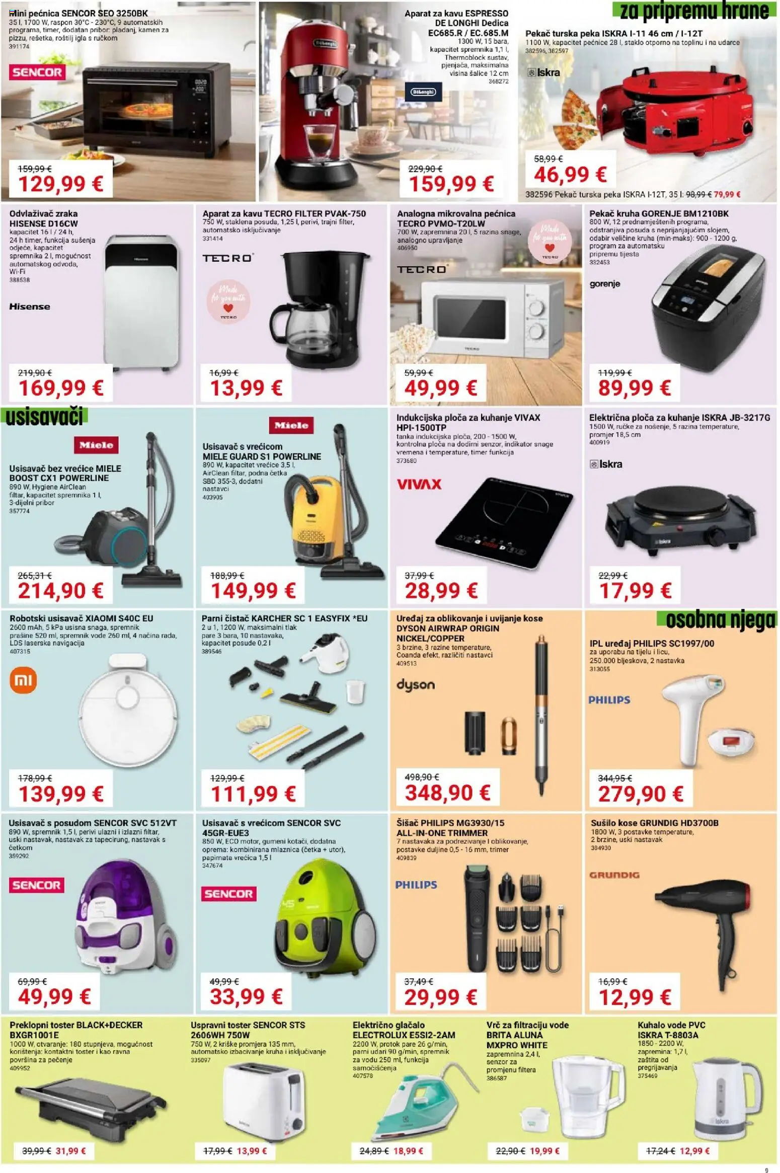 Pevex katalog | vrijedi od 05.03.2026 | Stranica: 9 | Proizvodi: Roštilj, Toster, Indukcijska ploča, Kärcher