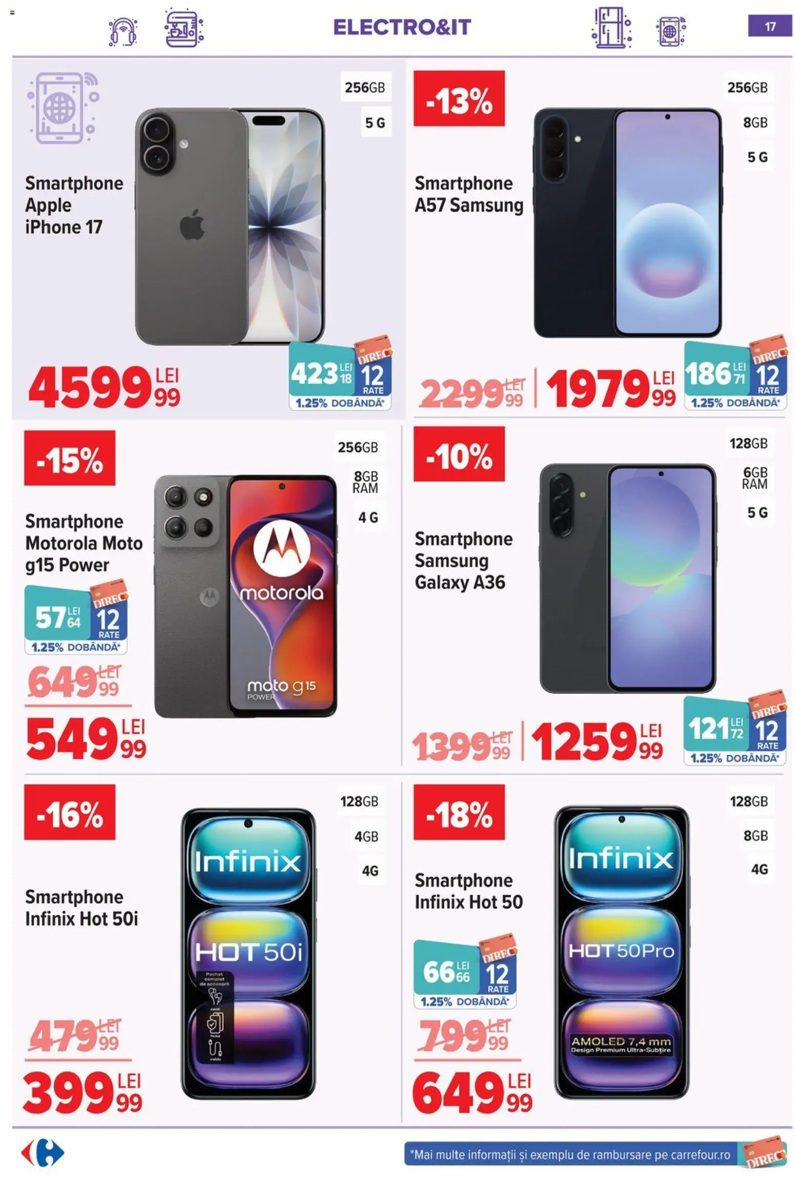 Noul catalog Carrefour – valabil de la 03.06.2026 | Pagină: 18 | Produse: Smartphone, Apple