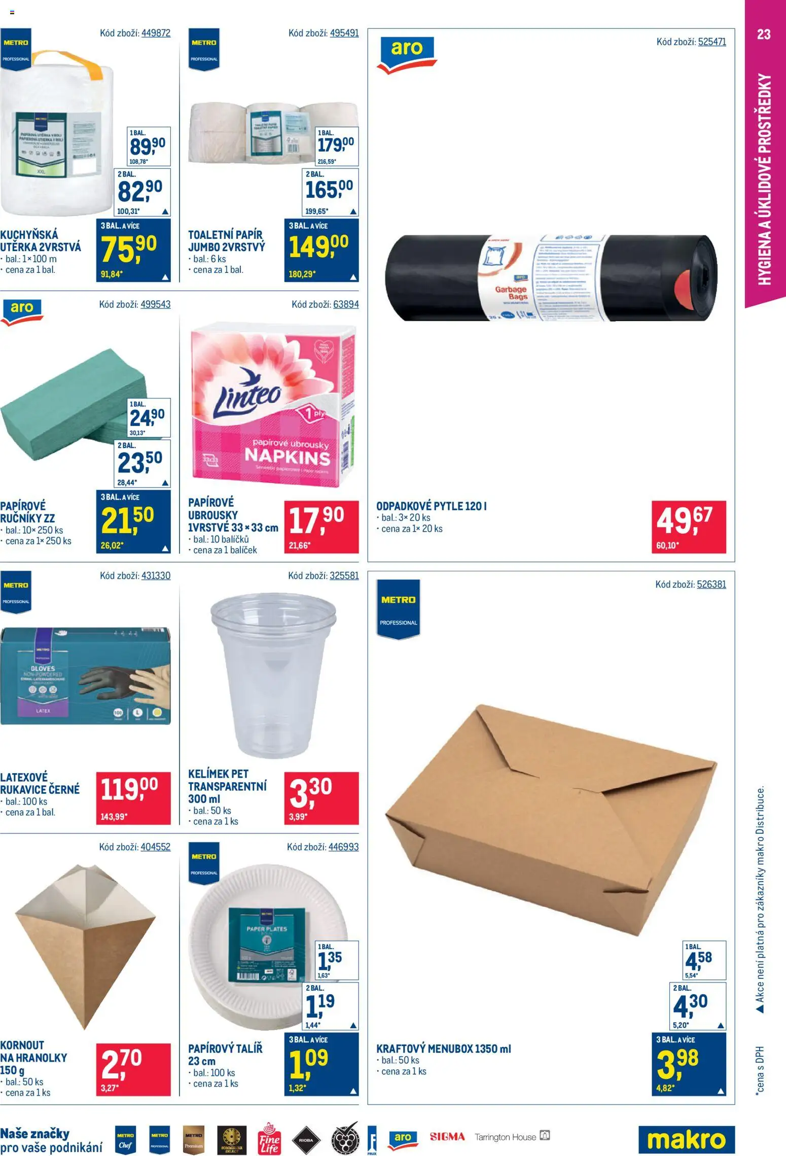 Makro leták - Gastronomie od 23.09.2026 | Strana: 23 | Produkty: Hranolky, Ručníky, Talíř, Utěrka