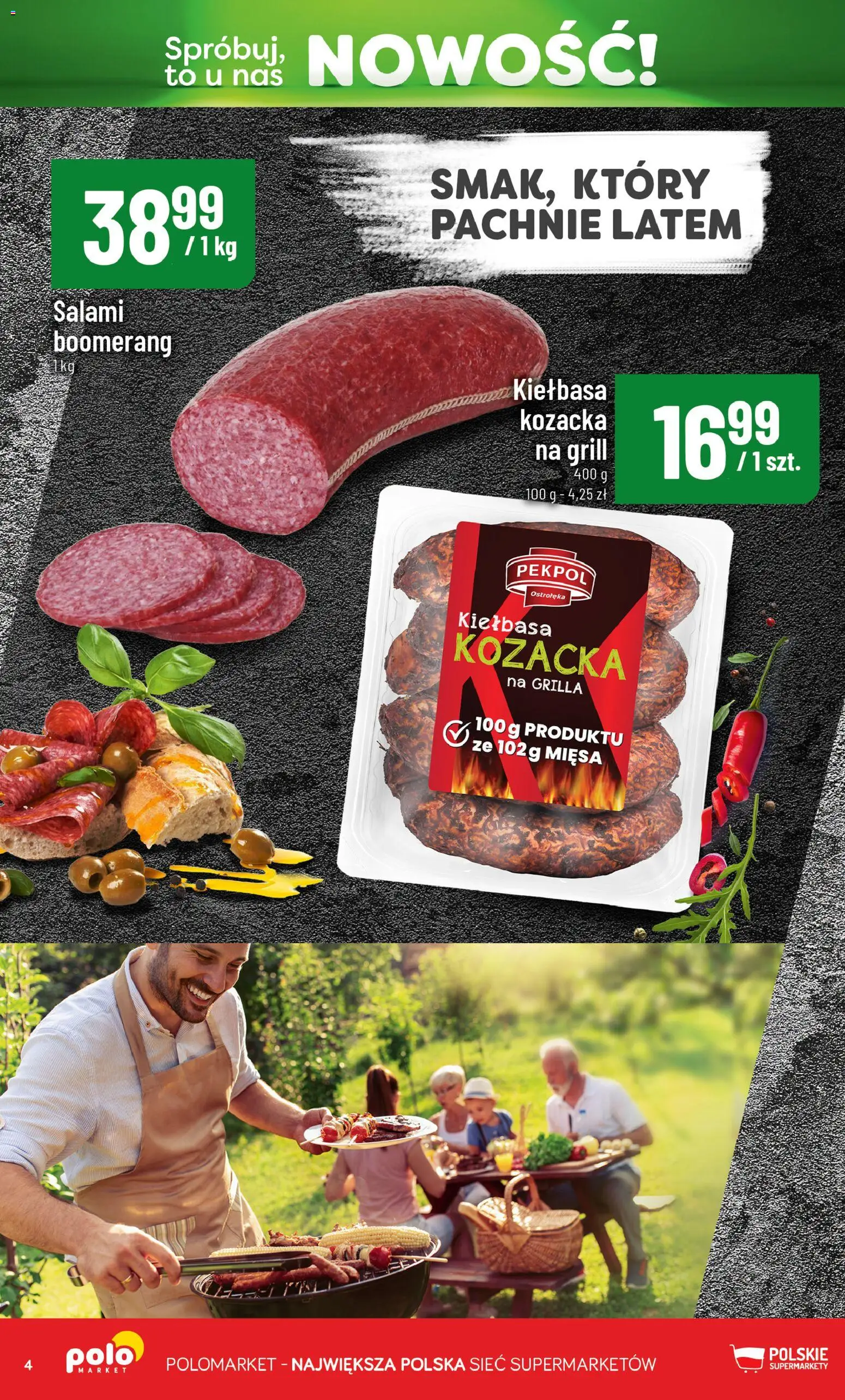 POLOmarket gazetka - Nowości od 18.06.2026 | Strona: 4 | Produkty: Kiełbasa, Grill, Salami