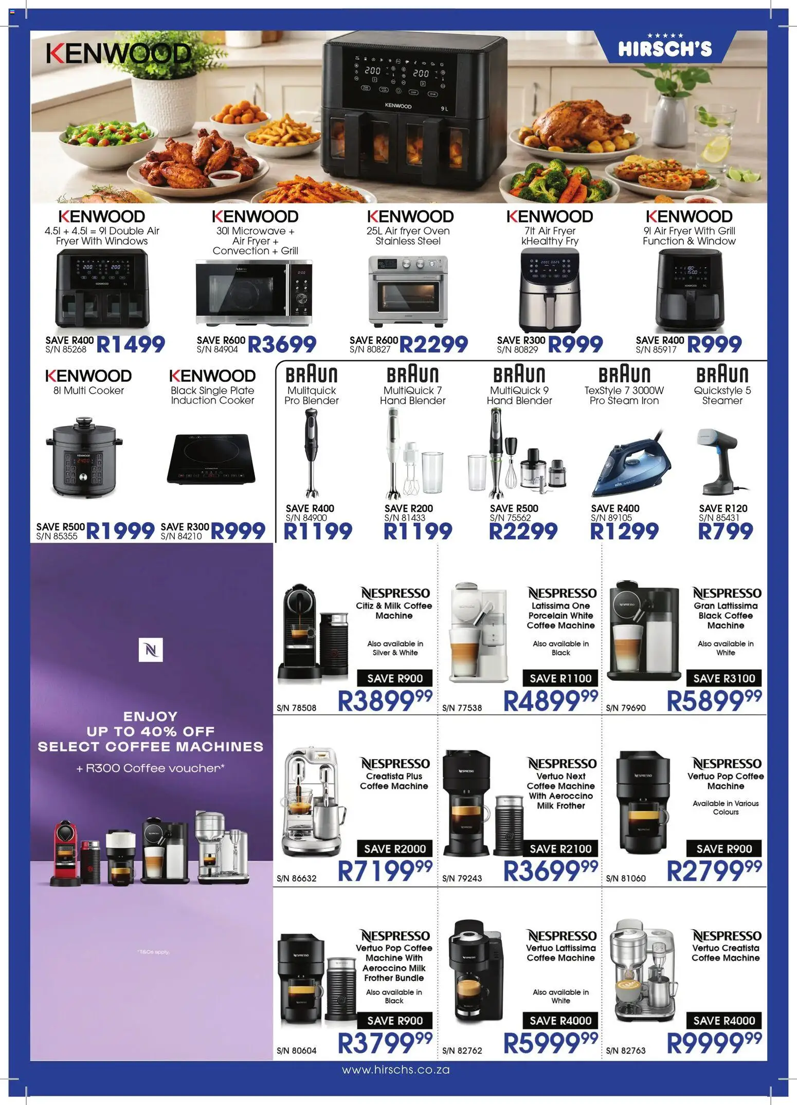 New Hirsch's catalogue – valid from 23/06/2026 | Page: 36 | Products: Grill, Fryer, Milk frother, Air fryer