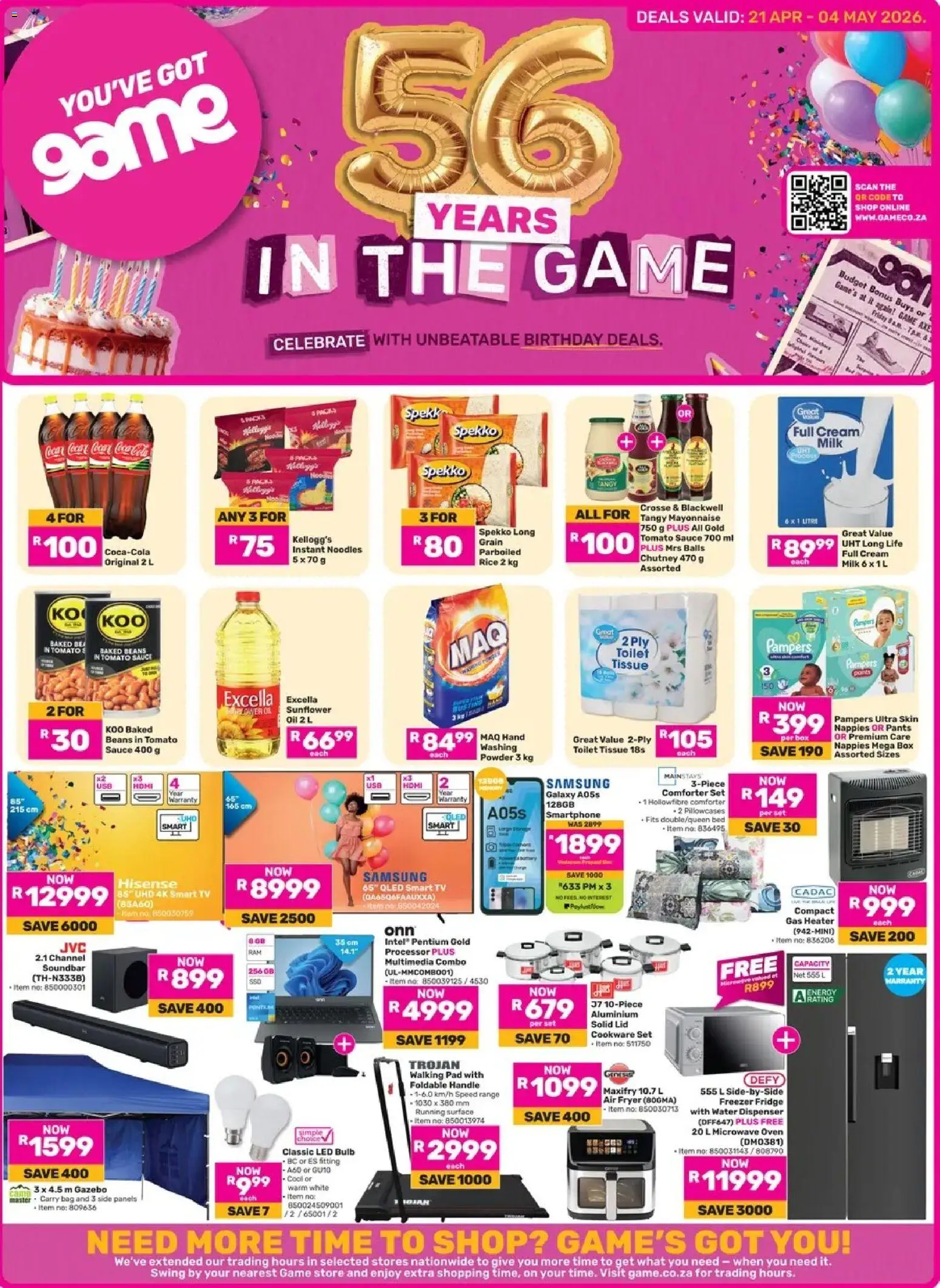 New Game catalogue – valid from 21.04.2026 | Page: 1 | Products: Bed, Air fryer, Cookware, Water