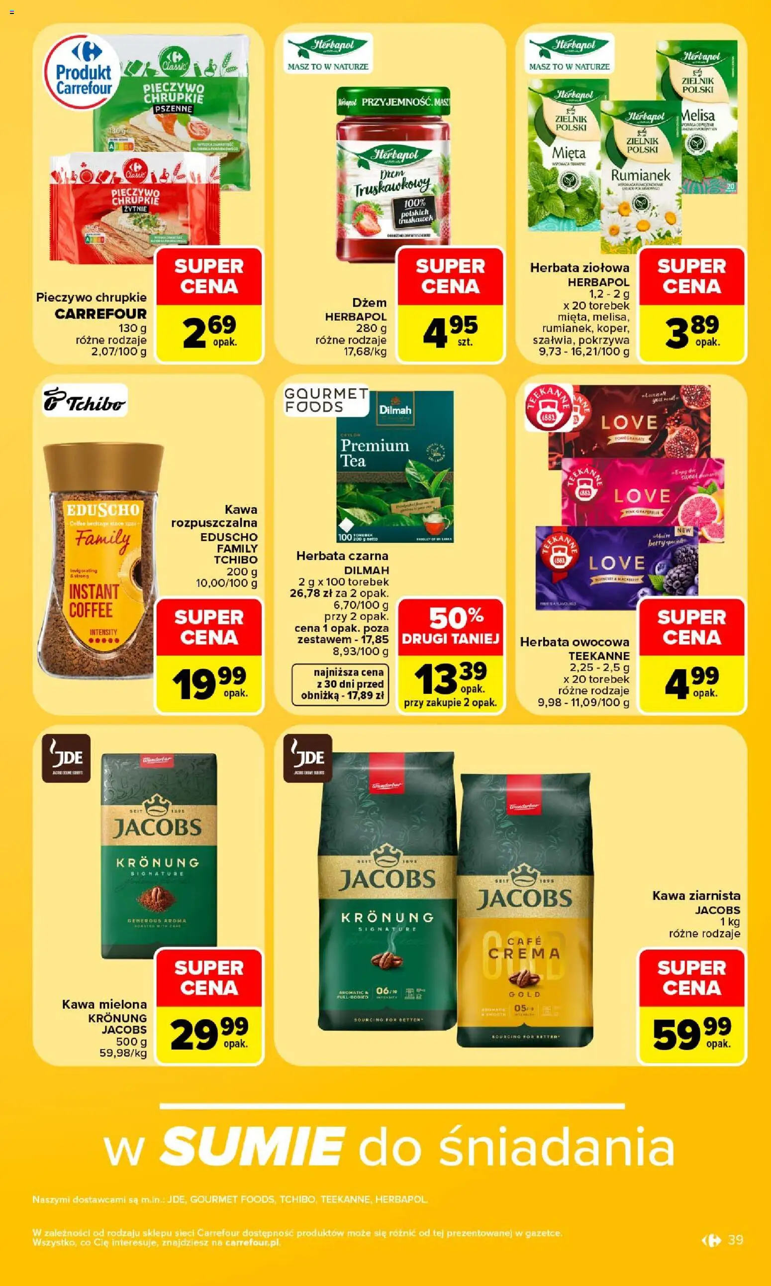 Carrefour gazetka od 14.09.2026 | Strona: 41 | Produkty: Jacobs, Herbata ziołowa, Melisa, Kawa mielona