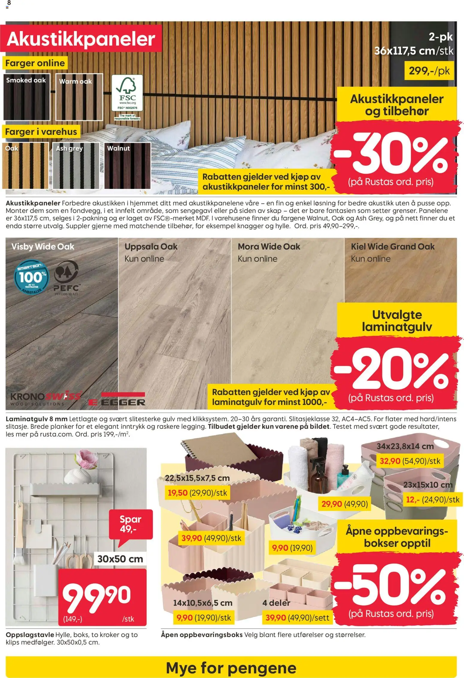 {H1} | Side: 8 | Produkter: Oppbevaringsbokser, Laminatgulv, Oppbevaringsboks, Knagger