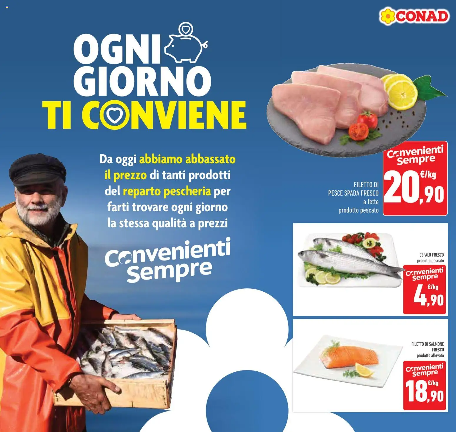 Volantino Conad del 06.05.2026 | Pagina: 18 | Prodotti: Salmone, Pesce, Salmone fresco, Pesce spada