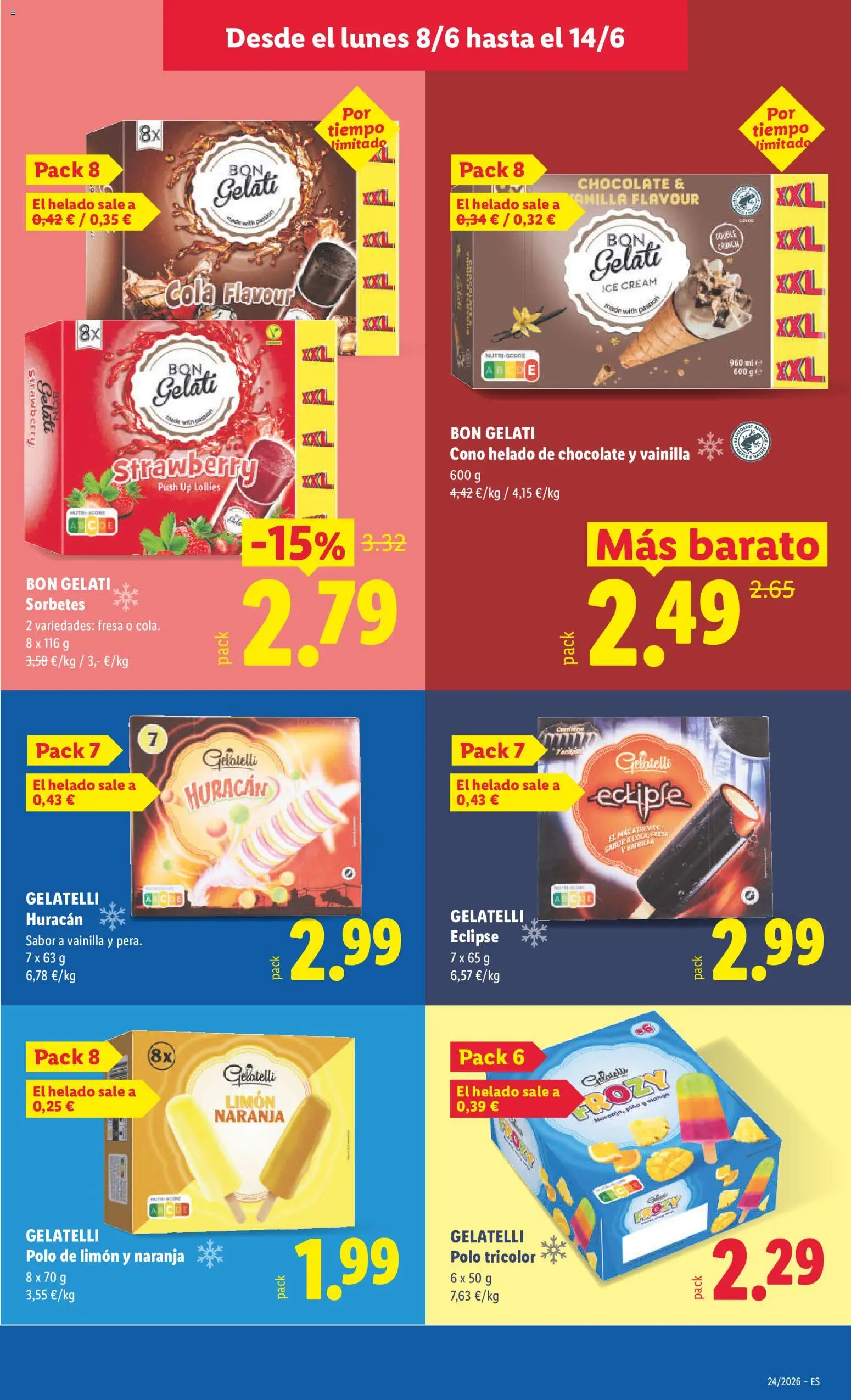Lidl folleto │ válido desde el 08.06.2026 | Página: 15 | Productos: Chocolate, Helado