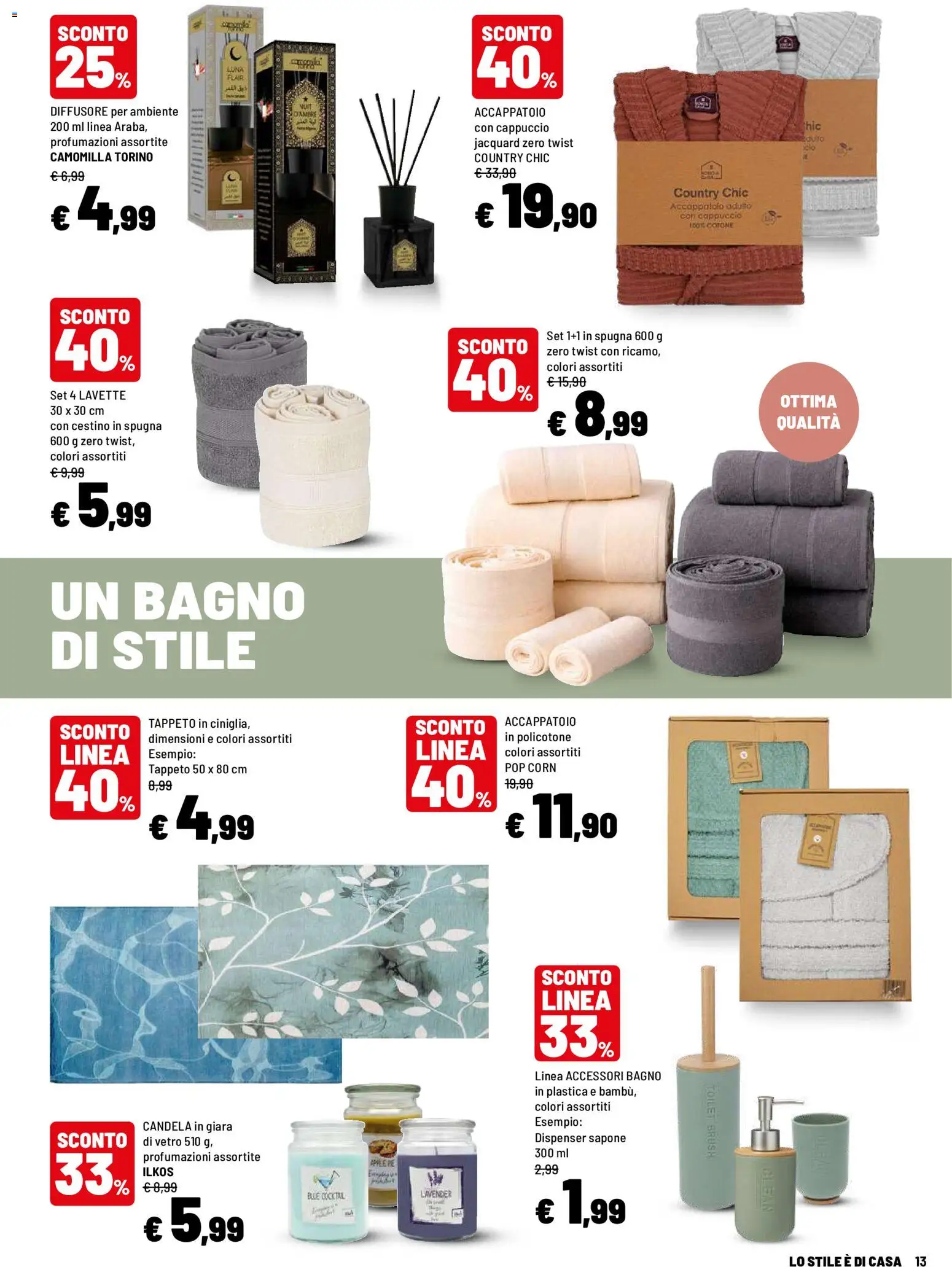 Volantino Iper del 12/10/2026 | Pagina: 13 | Prodotti: Sapone, Pop corn, Cestino, Candela
