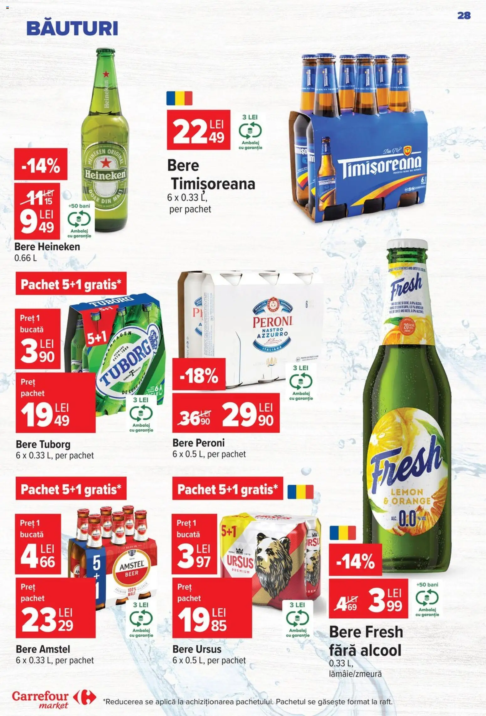 Noul catalog Carrefour – valabil de la 29.07.2026 | Pagină: 28 | Produse: Bere