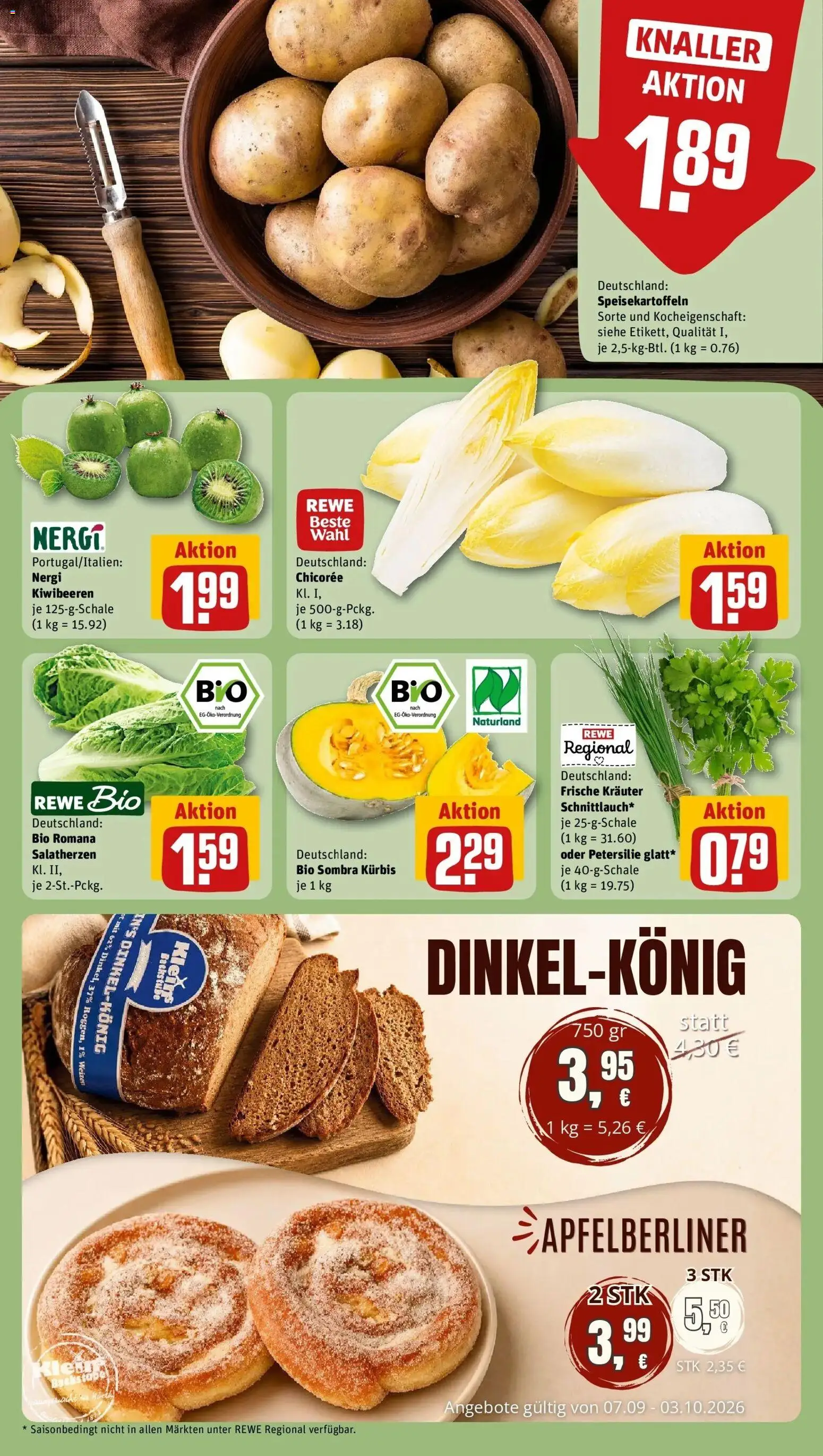 REWE Prospekt ab 21.09.2026 zum Blättern » Angebote | Seite: 13 | Produkte: Kürbis, Petersilie