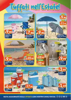 Anteprima del volantino Mister Risparmio volantino valido a partire dal 04.06.2026 | Pagina: 5 | Prodotti: Ventilatore, Ombrellone, Lettino, Tavolo